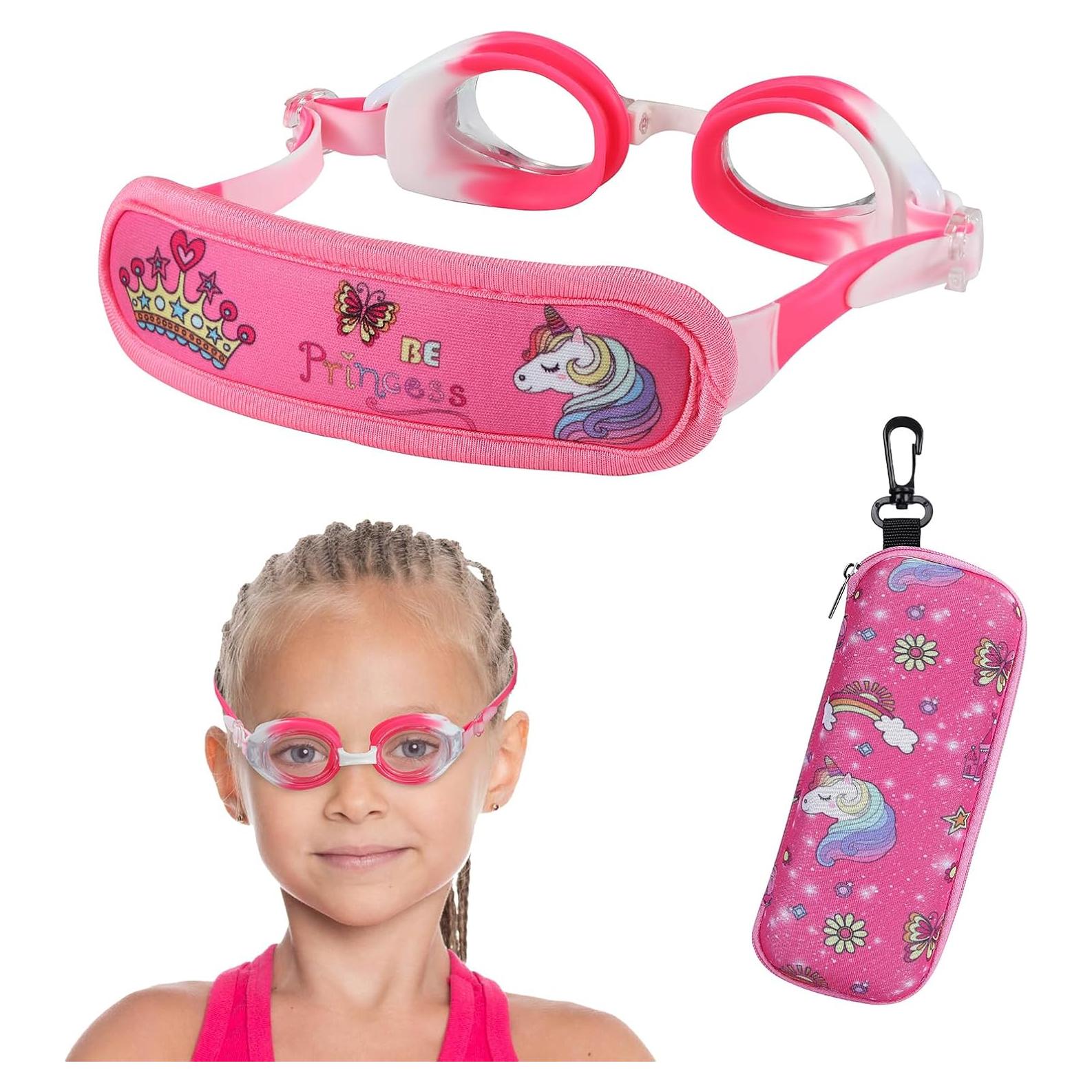 Gafas de natación RUIGAO para niños 2 a 6 años con correa acolchada