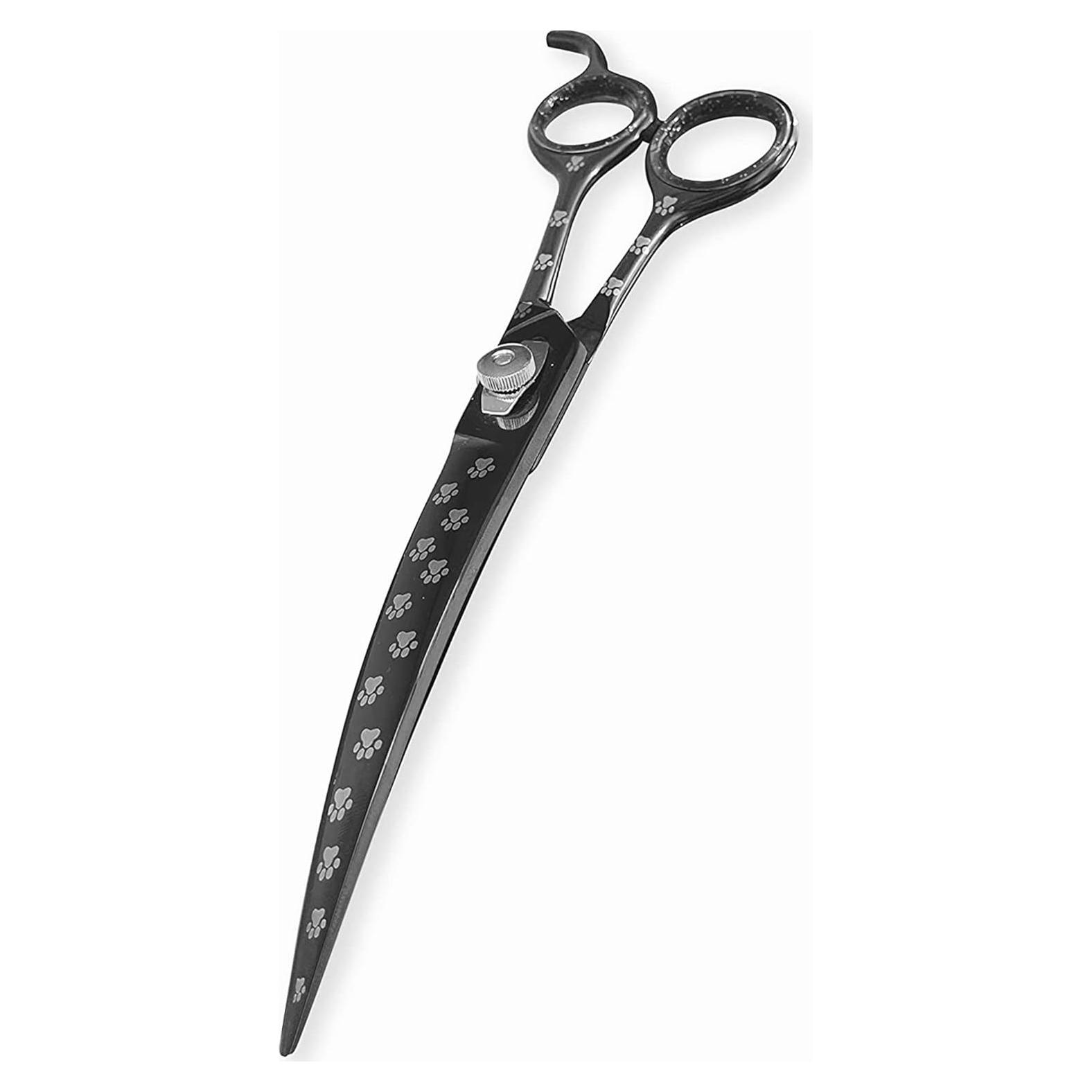 Tijera de Aseo para Mascotas Massive Bee 21.6 cm Curvada Negra