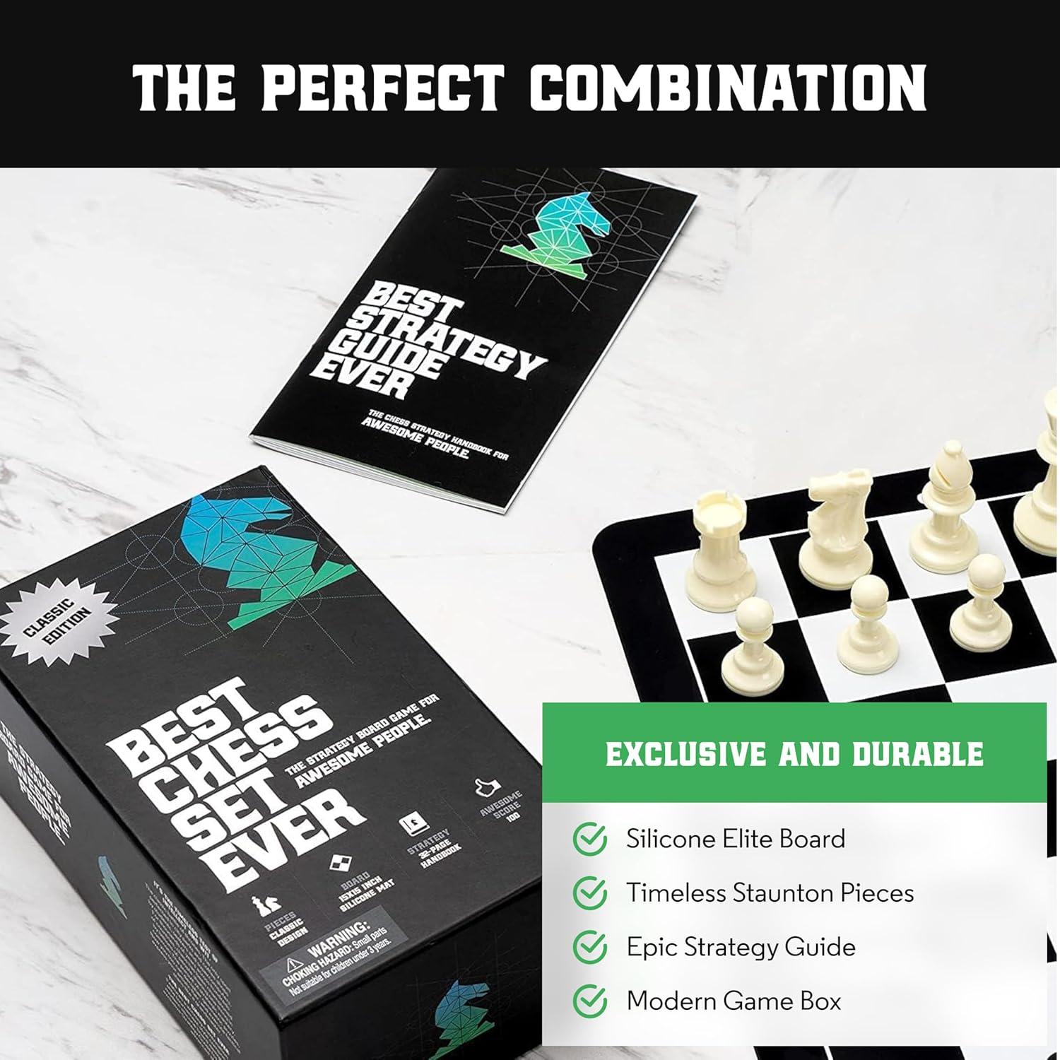 Juego de Ajedrez Portátil Chess Geeks 1x Piezas Staunton 38 cm