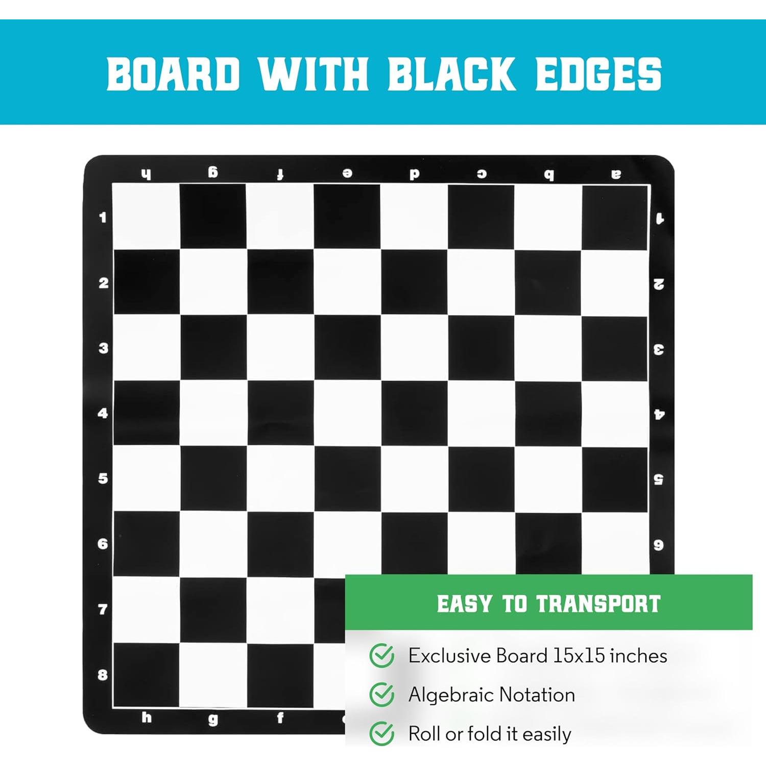 Juego de Ajedrez Portátil Chess Geeks 1x Piezas Staunton 38 cm