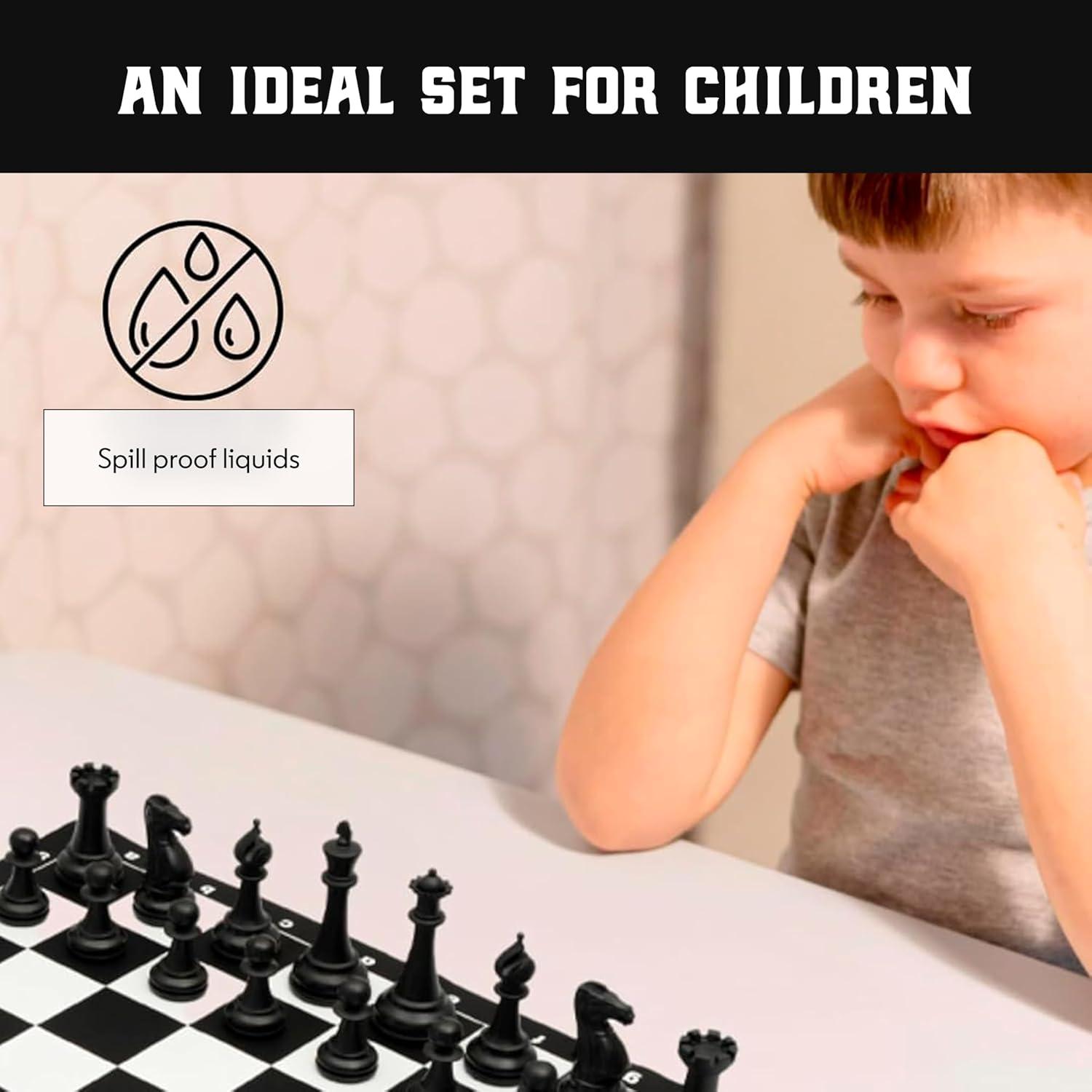 Juego de Ajedrez Portátil Chess Geeks 1x Piezas Staunton 38 cm