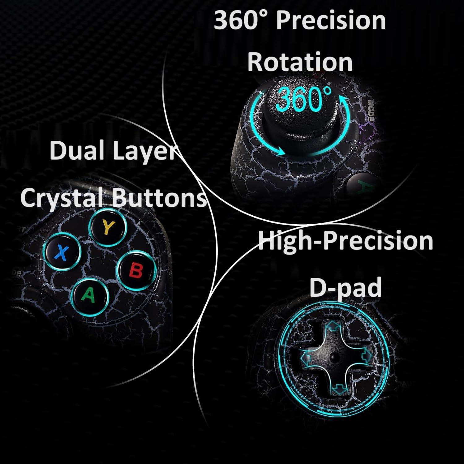 Controlador Inalámbrico RGB NBCP para PC - Grietas Coloridas