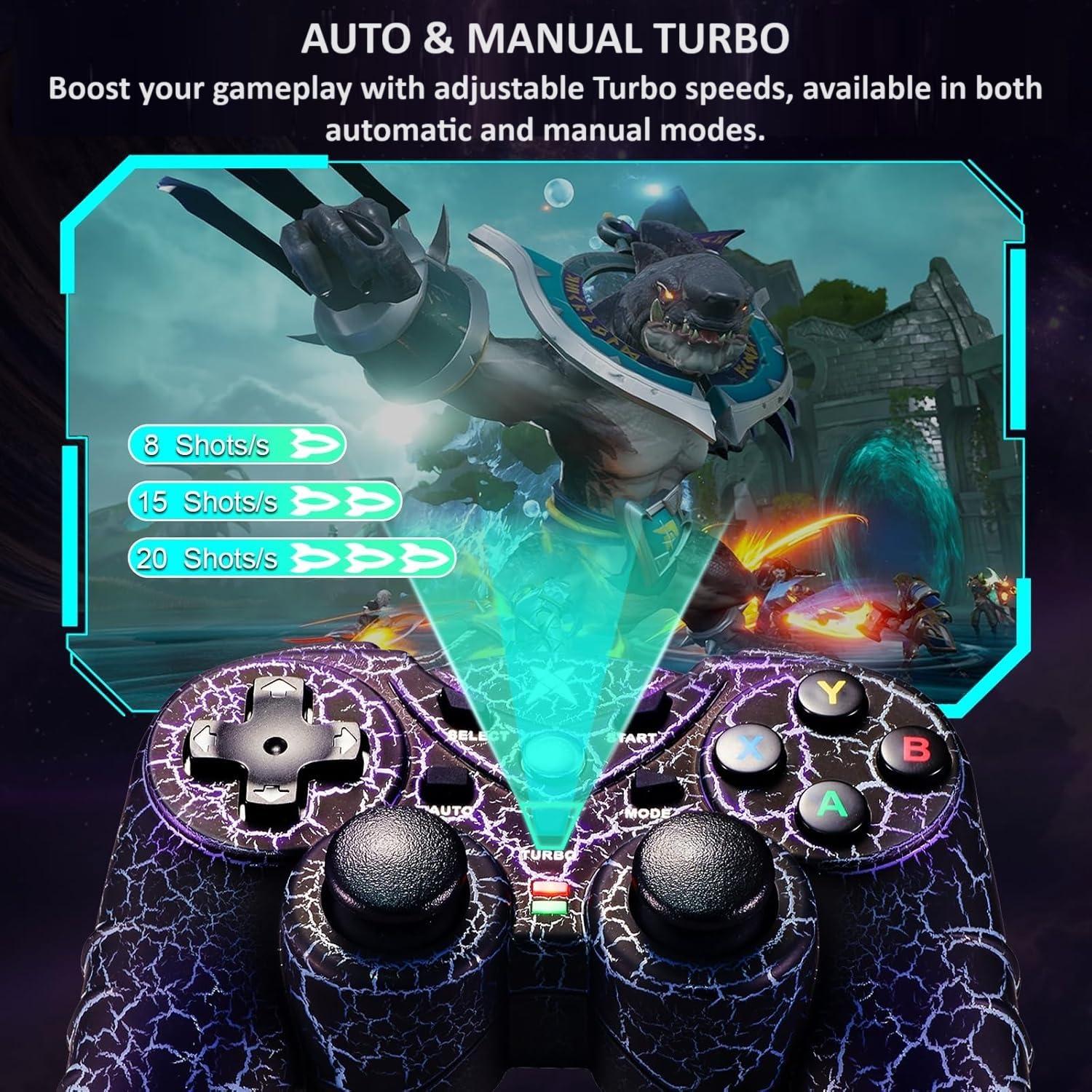 Controlador Inalámbrico RGB NBCP para PC - Grietas Coloridas