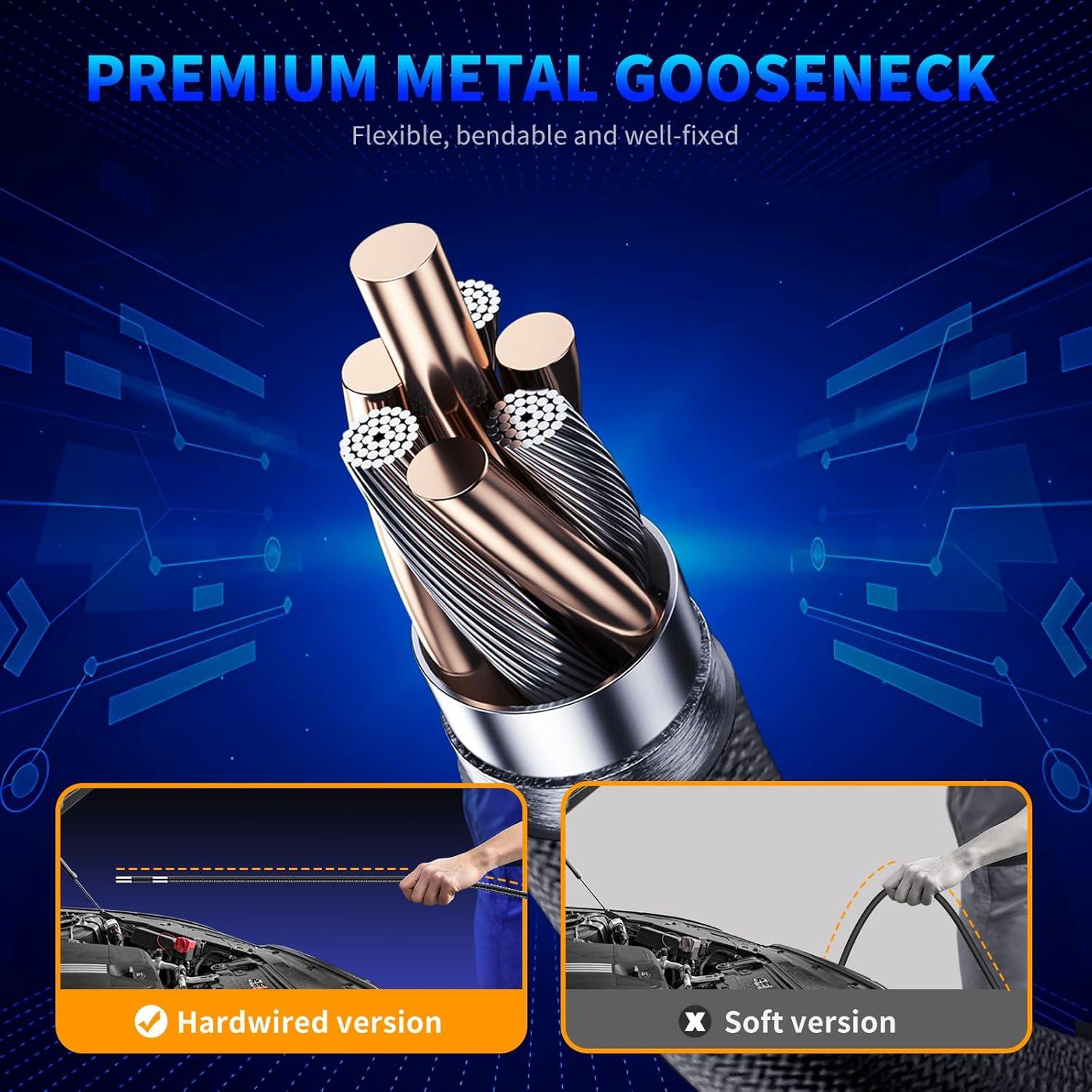 Cámara Borescopio Articulada PUSILIN 1080P 3.2FT con Luz LED