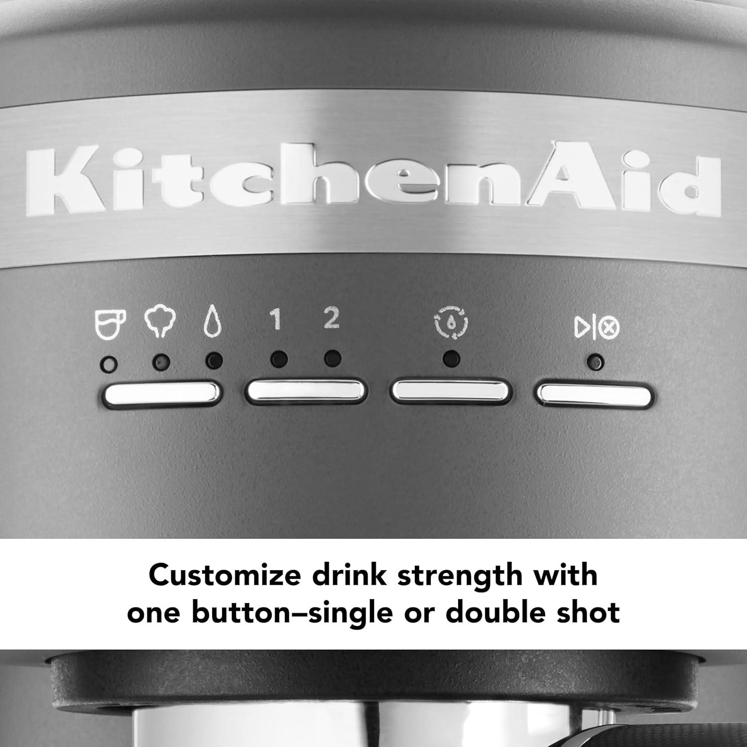 Máquina de Espresso KitchenAid KES6403, 1.4L, Gris Mate