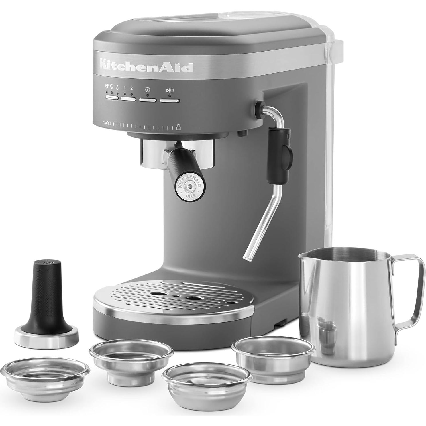 Máquina de Espresso KitchenAid KES6403, 1.4L, Gris Mate