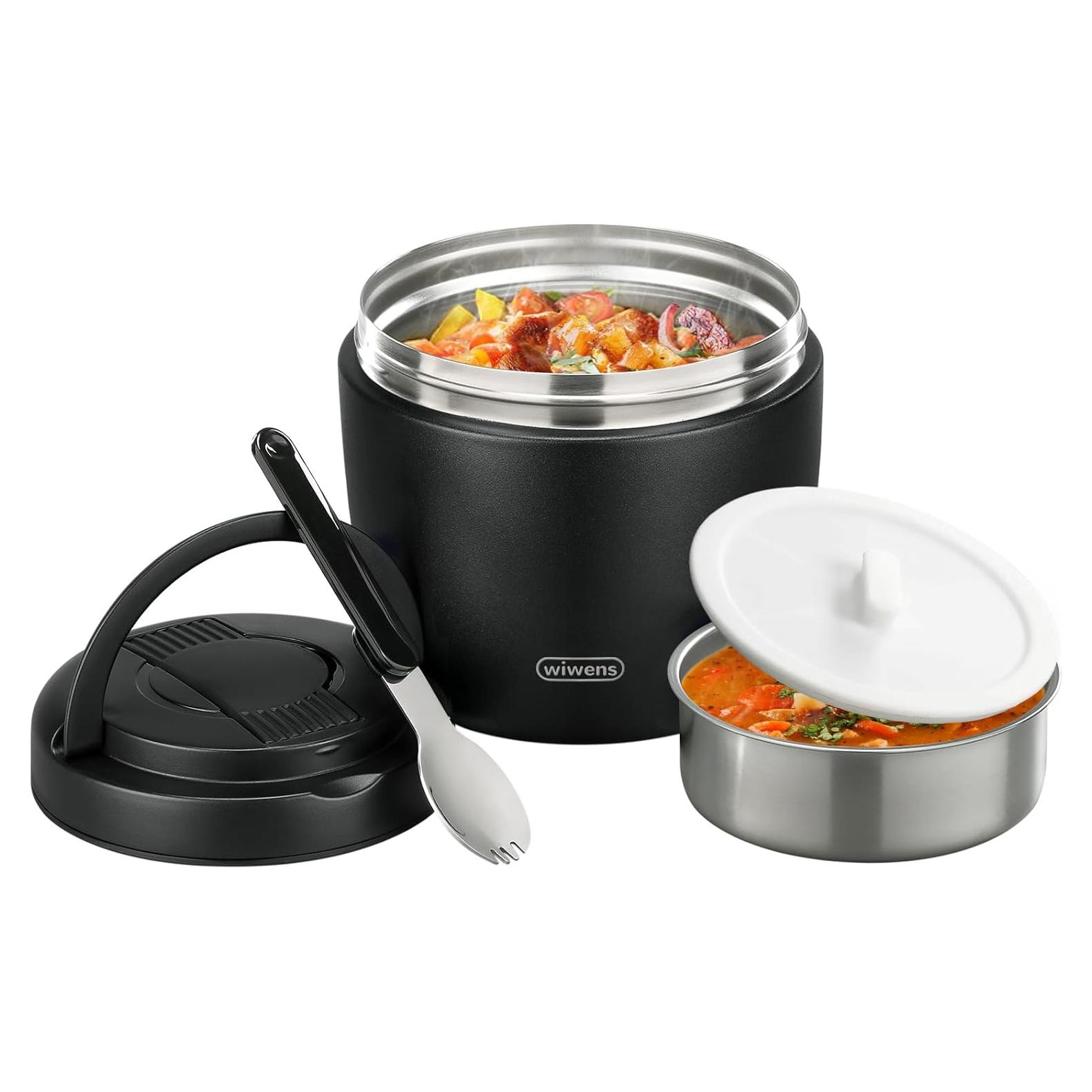 Tarro de Comida Térmico Wiwens 970ml Acero Inoxidable Aislado