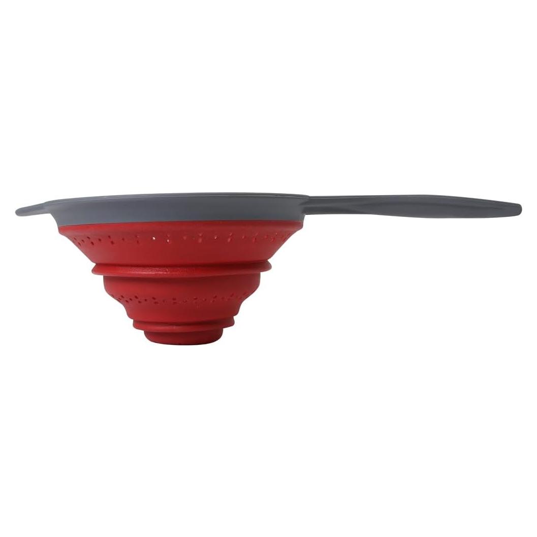Colador Plegable Dexas 20.32 cm Rojo 1.23 Litros Apto Lavavajillas