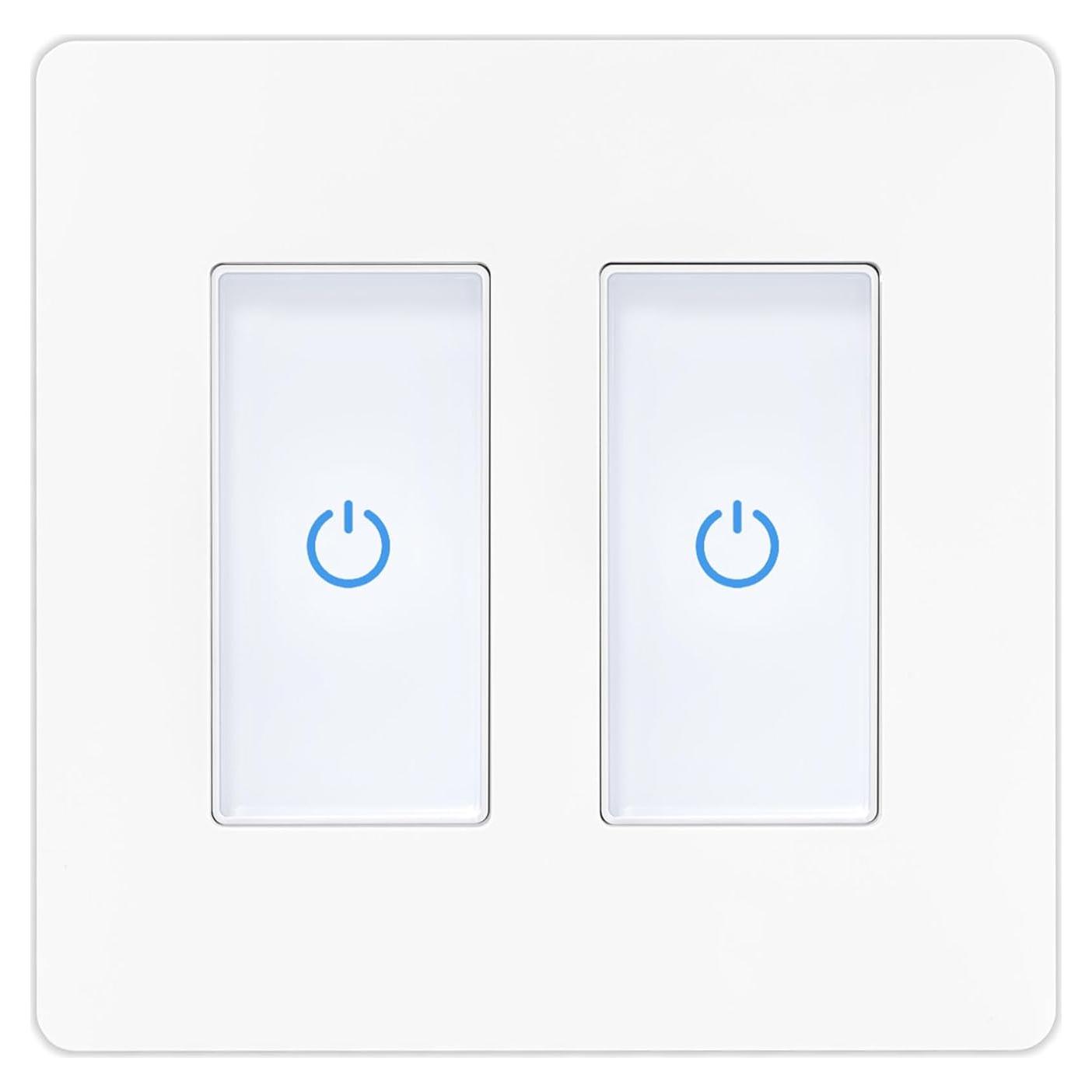 Interruptor Inteligente Milfra Touch 2 Gang WiFi Blanco