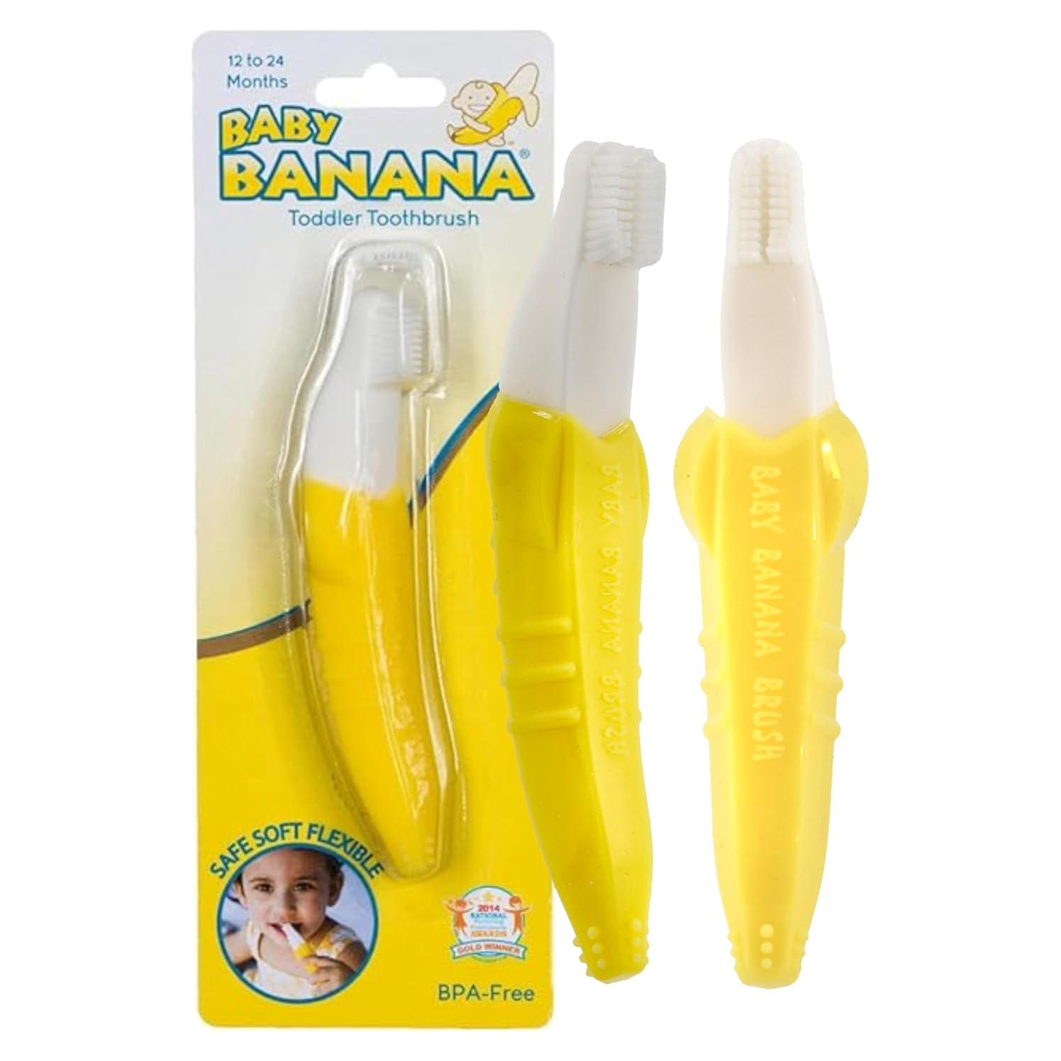 Cepillo de Dientes Baby Banana Flexible para Niños Pequeños