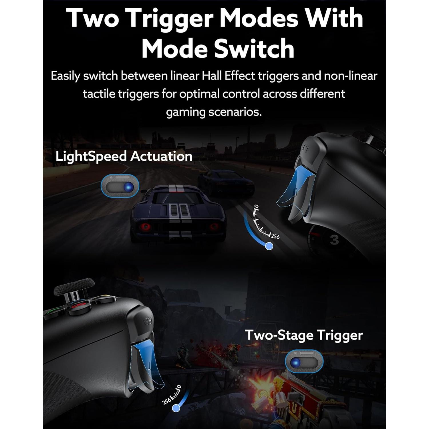 Controlador Bluetooth Ultimate 2 8Bitdo para Switch y PC Negro