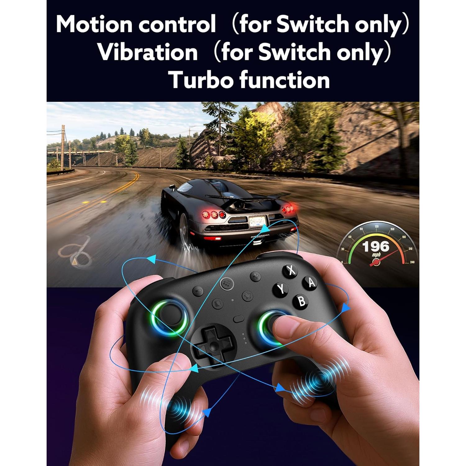 Controlador Bluetooth Ultimate 2 8Bitdo para Switch y PC Negro