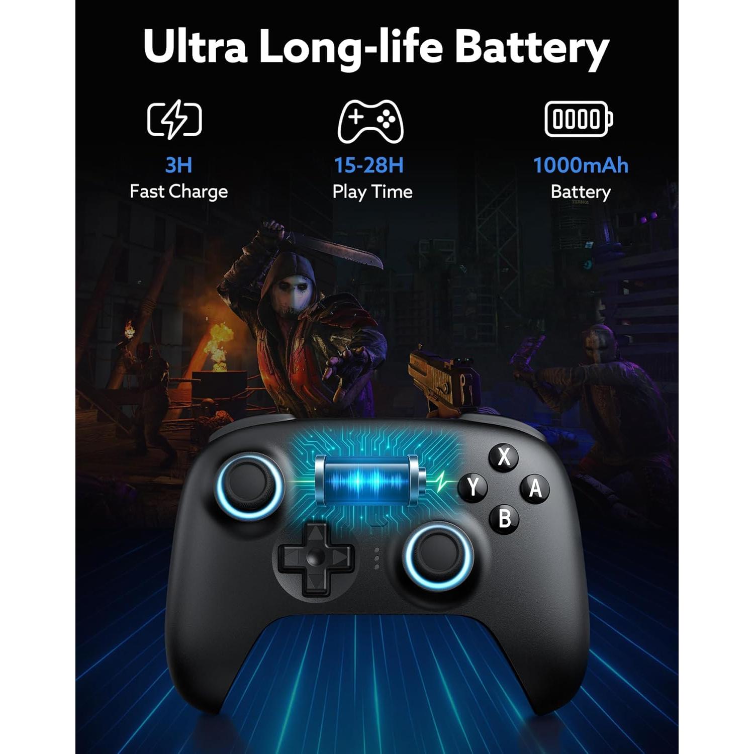 Controlador Bluetooth Ultimate 2 8Bitdo para Switch y PC Negro