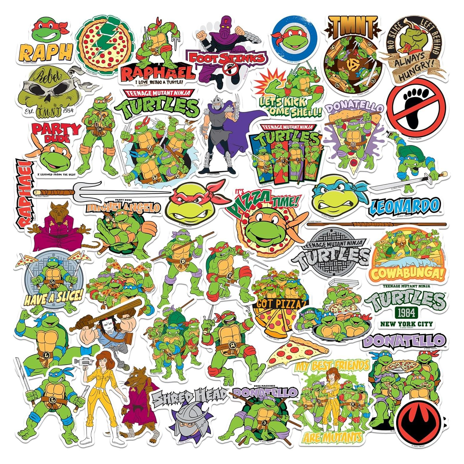 Calcomanías Tortugas Ninja TMNT 50ct Vinilo Premium