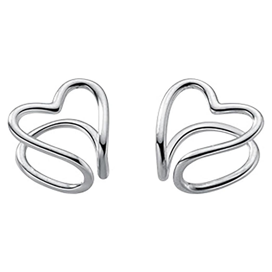 Pendientes de Corazón Sin Perforación Reffeer de Plata S925