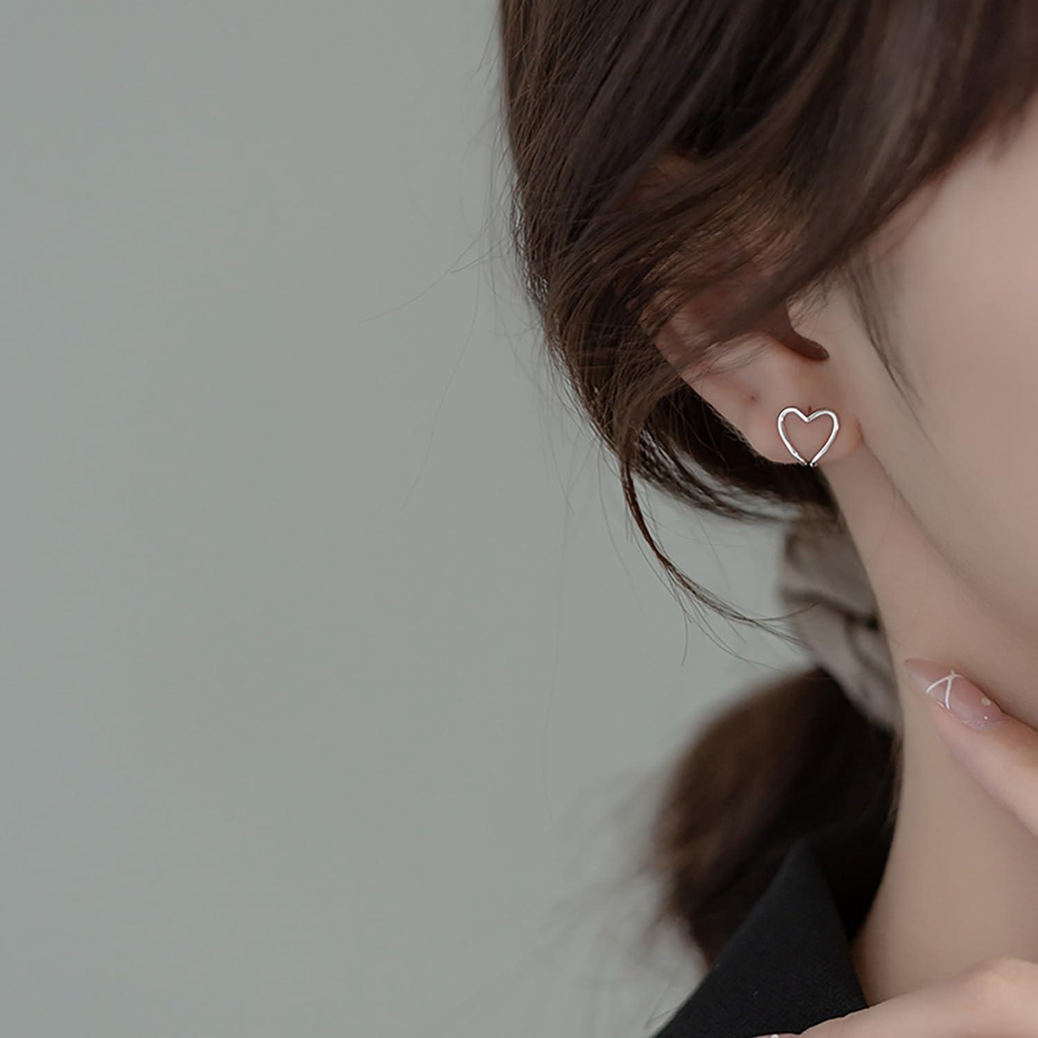 Pendientes de Corazón Sin Perforación Reffeer de Plata S925