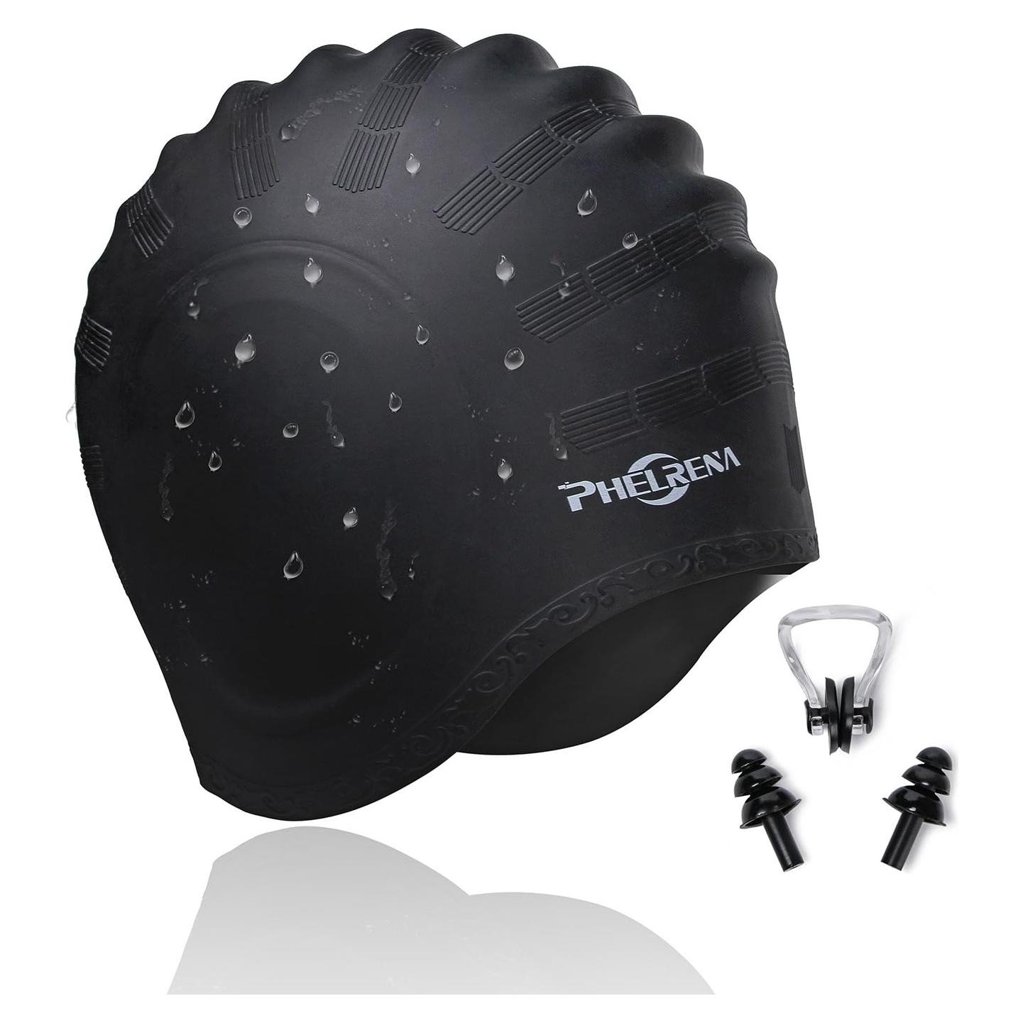 Gorro de Natación PHELRENA Silicona Premium Impermeable