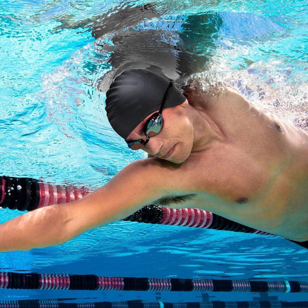 Gorro de Natación PHELRENA Silicona Premium Impermeable