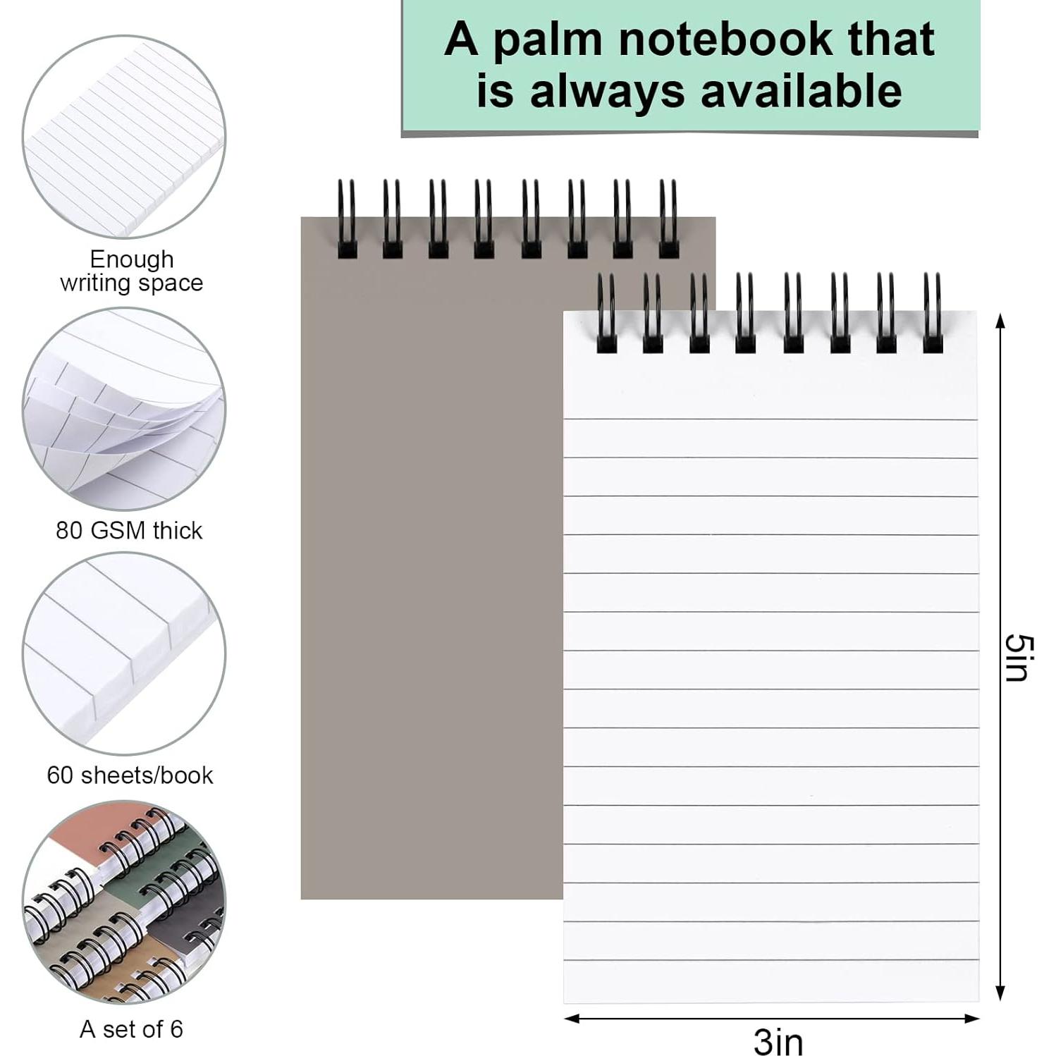 Cuadernos Espiral Utron 6 Pcs 7.62x12.7 cm Oficina