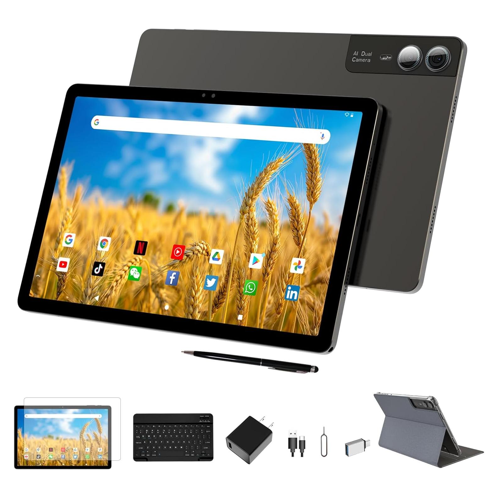 Tableta Android 14 YHWHHI 11" 18GB RAM 128GB 2 en 1