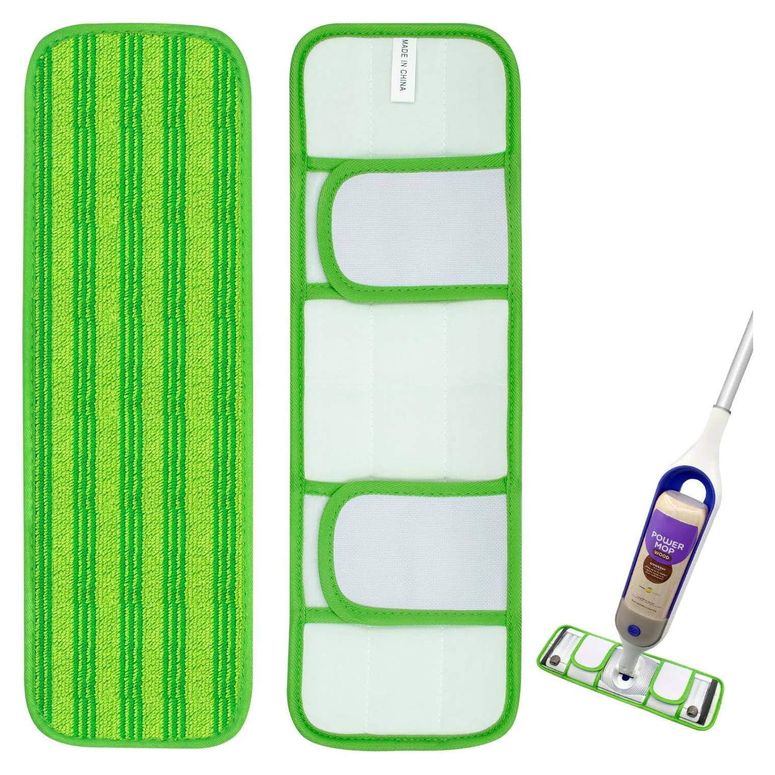 Paquete de 2 Paños Reutilizables GFRED para Swiffer Power Mop