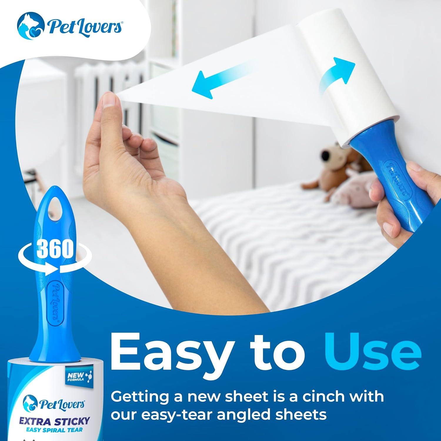 Juego de Rodillos Adhesivos Extra Pegajosos PetLovers 720 Hojas