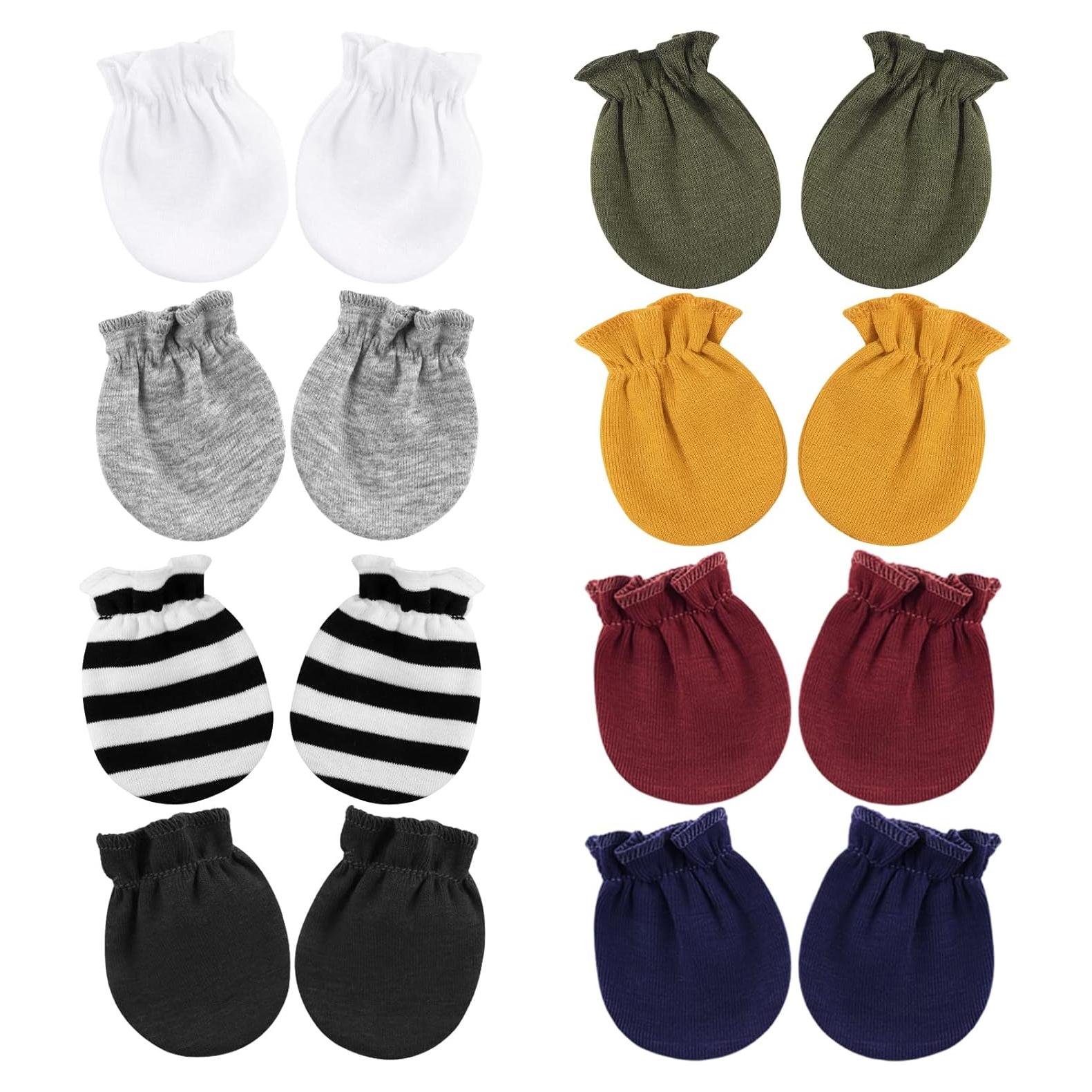 Manoplas para Bebés Recién Nacidos AQOKKA Algodón Orgánico 0-6 Meses