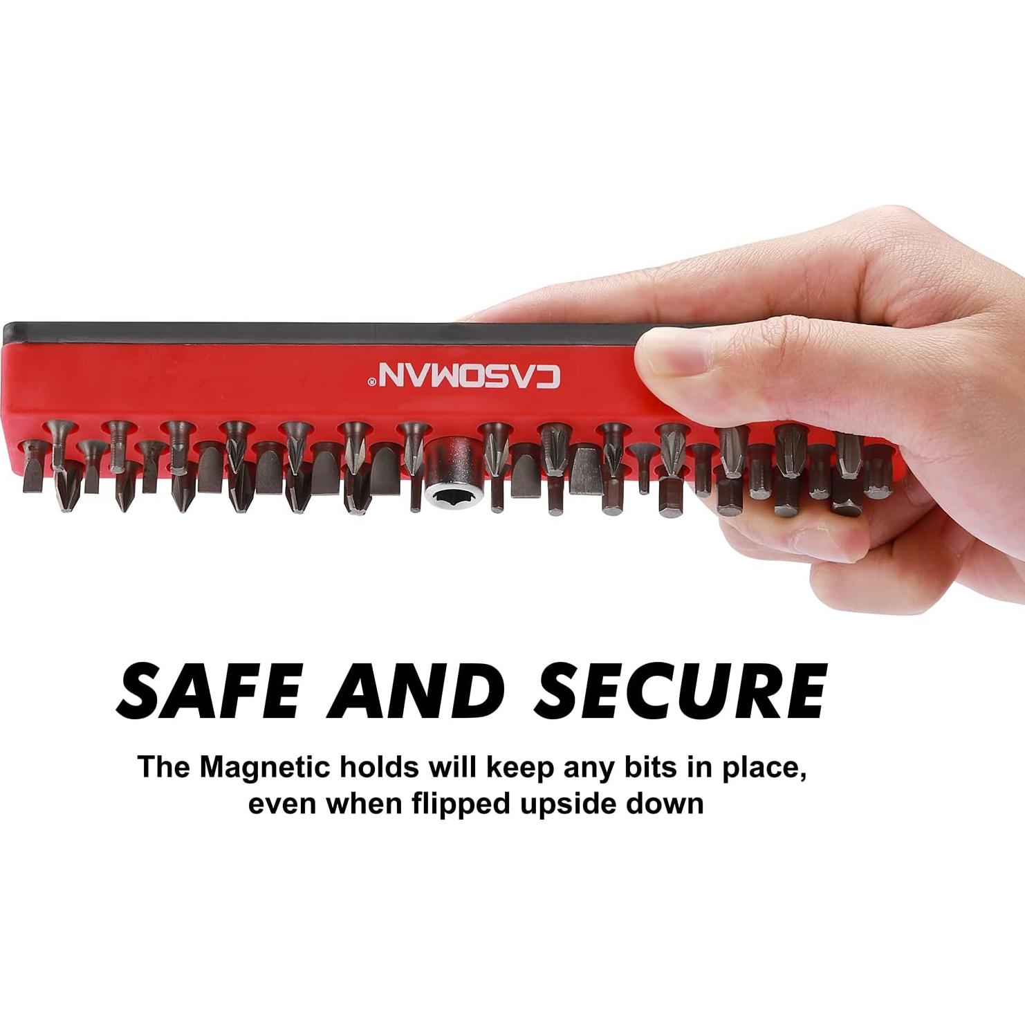 Organizador de Puntas Hexagonales CASOMAN 2PCS Rojo 86 Agujeros