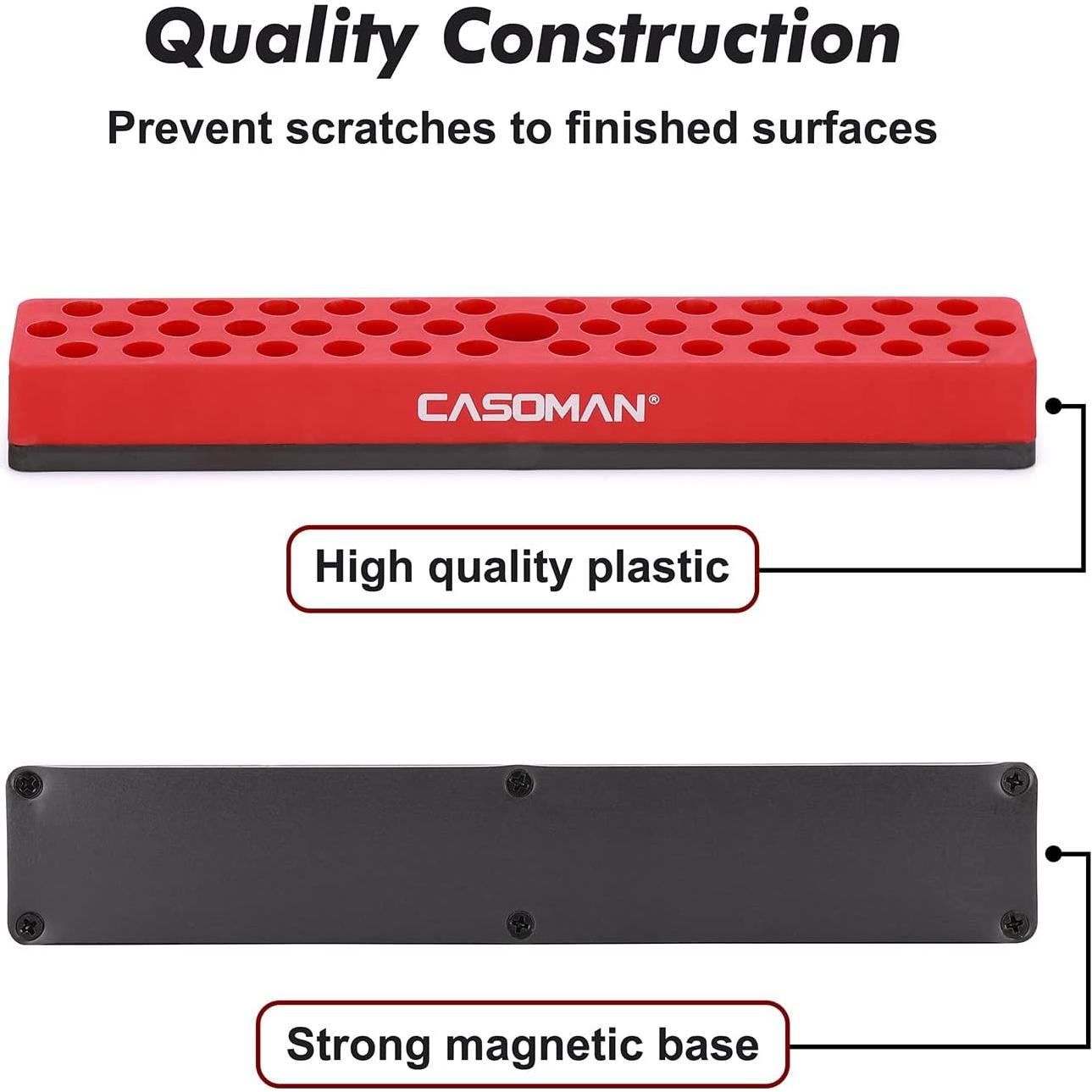 Organizador de Puntas Hexagonales CASOMAN 2PCS Rojo 86 Agujeros