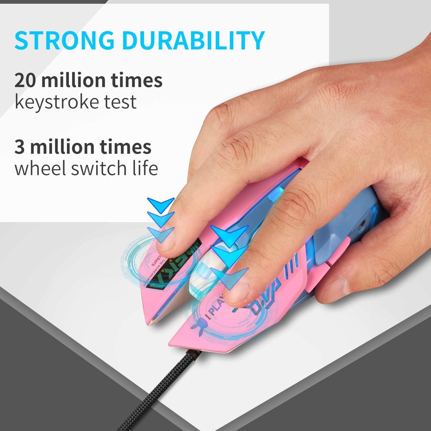 Ratón óptico mecánico USB Greshare GS-501 2400 DPI 7 colores