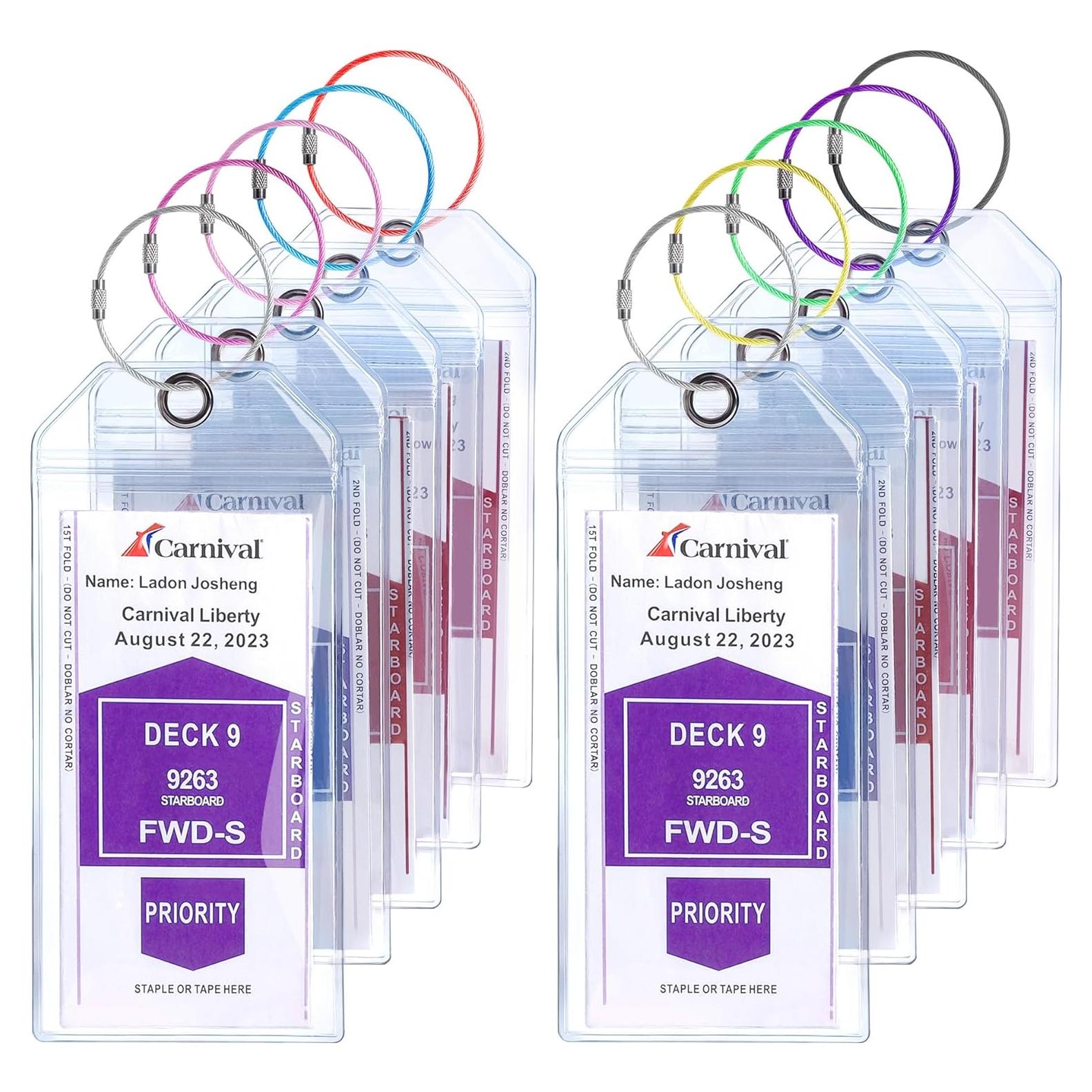 Esenciales de Crucero Jollyants - 10 Etiquetas de Equipaje Claras