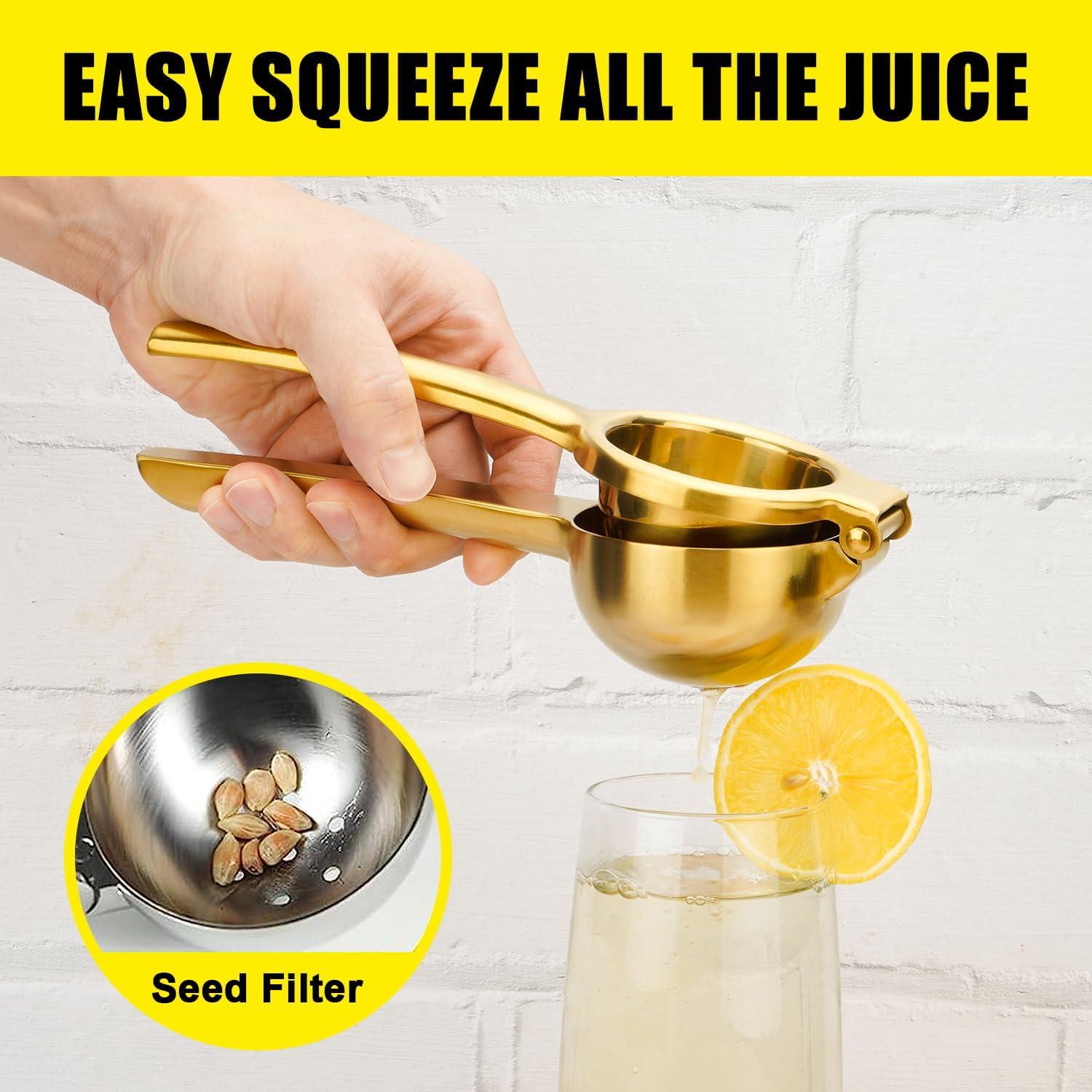 Exprimidor Manual de Limón SHIKORI de Acero Inoxidable Oro