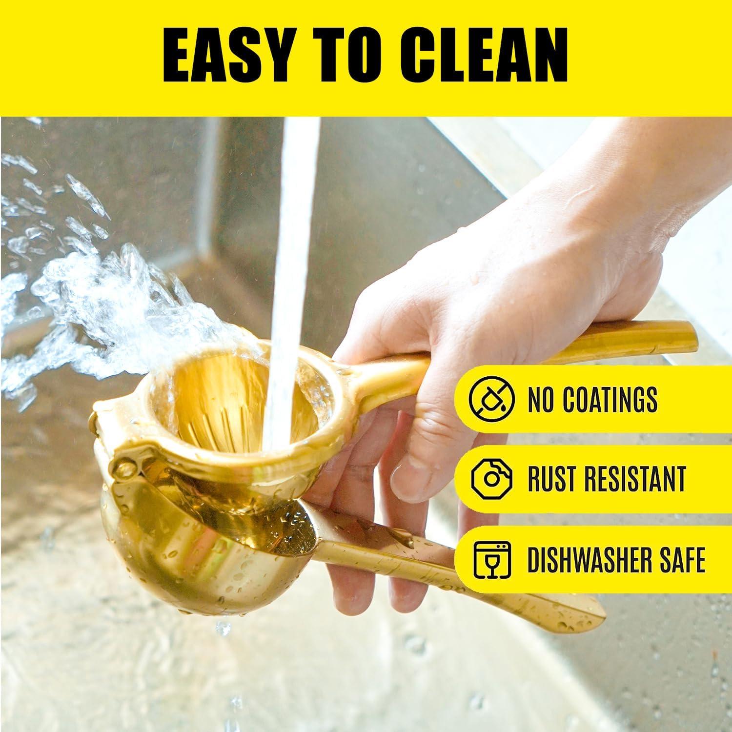 Exprimidor Manual de Limón SHIKORI de Acero Inoxidable Oro