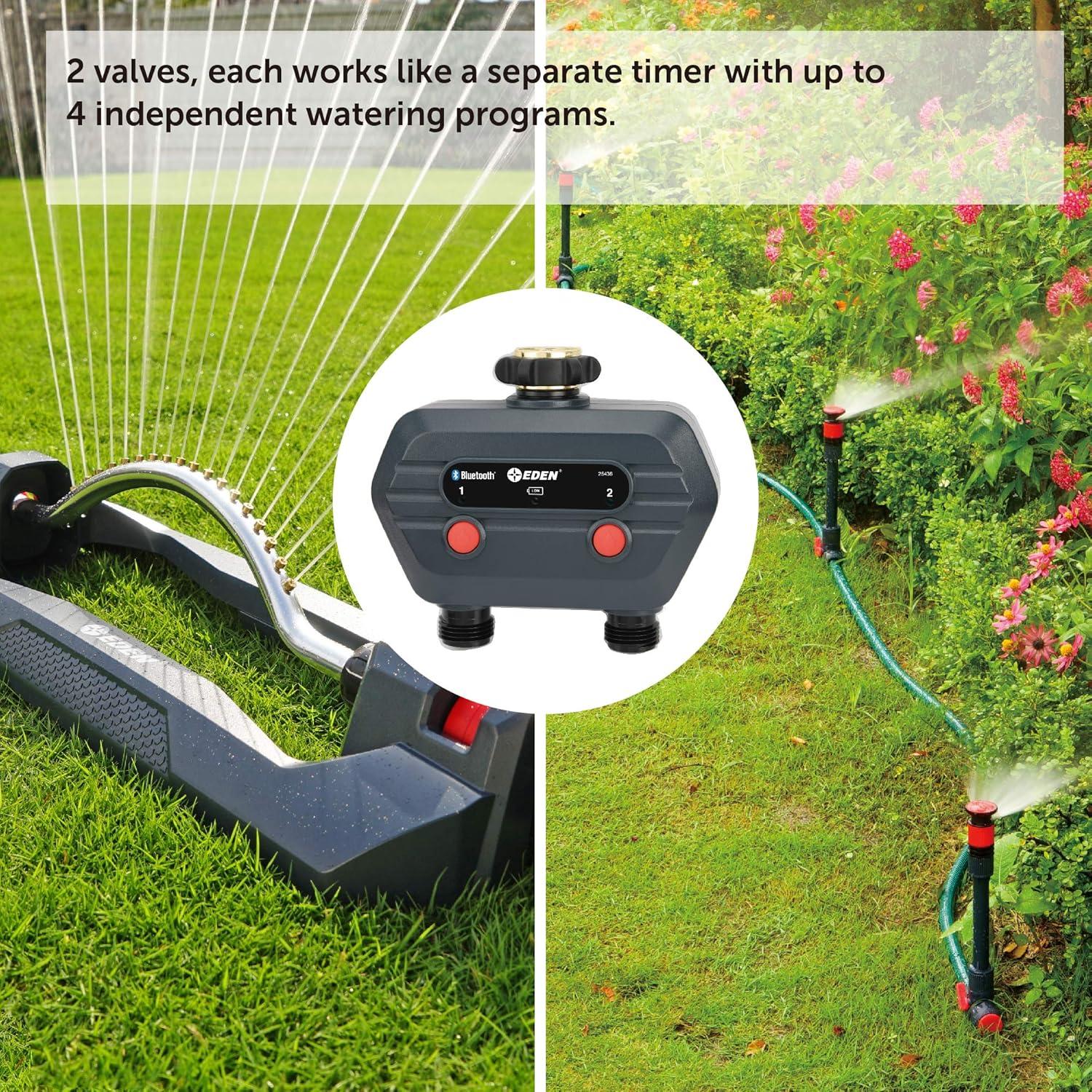 Temporizador de Agua Bluetooth Eden 93442 2 Zonas Riego Inteligente