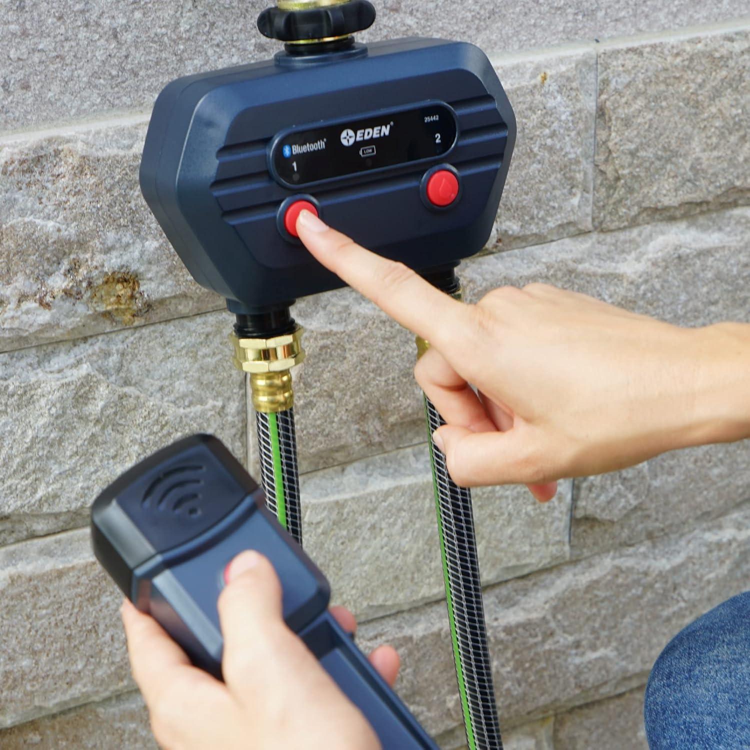 Temporizador de Agua Bluetooth Eden 93442 2 Zonas Riego Inteligente