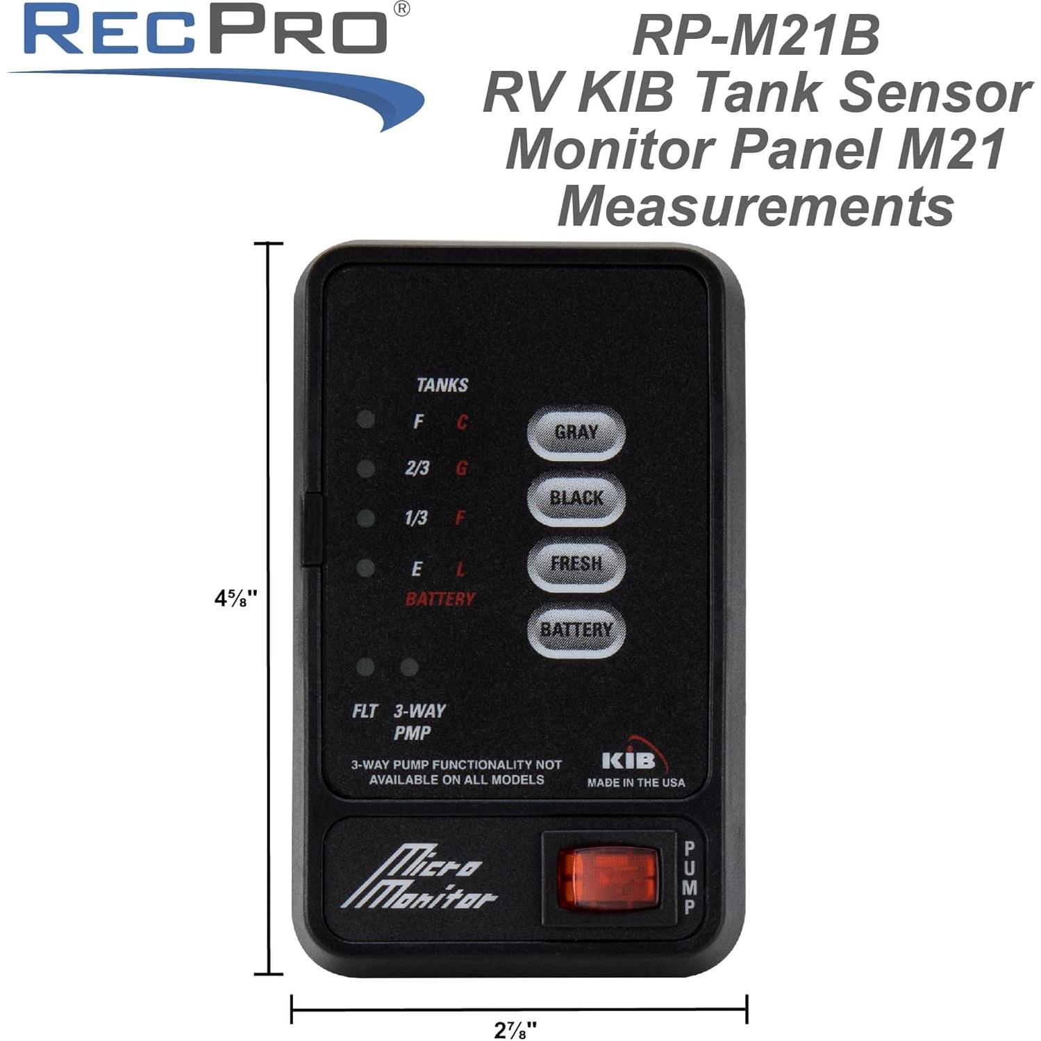 Panel de Monitor RecPro M21 para Tanques de Agua Dulce