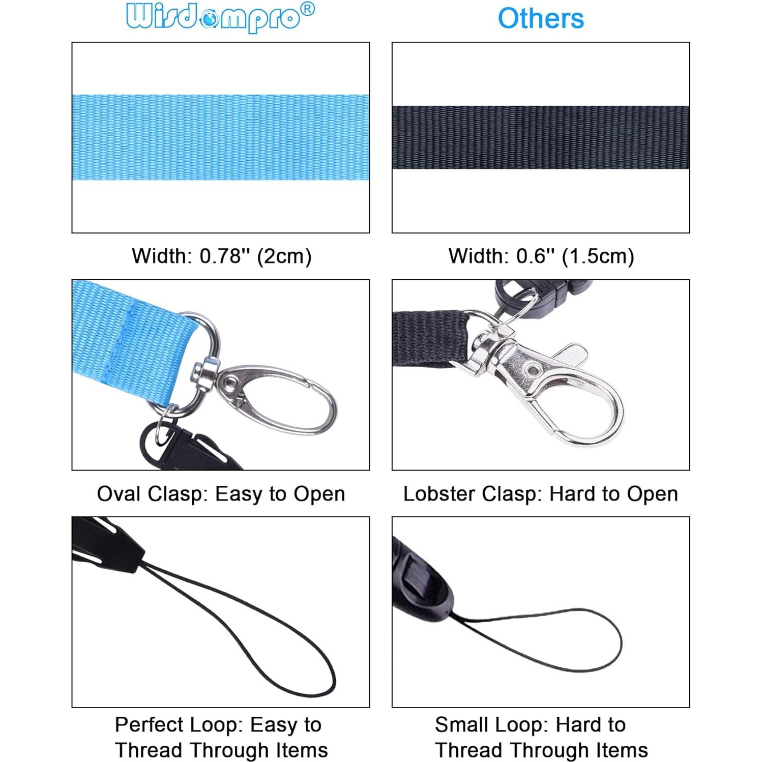 Cinta para el cuello Wisdompro 58 cm, 3 colores, cierre rápido