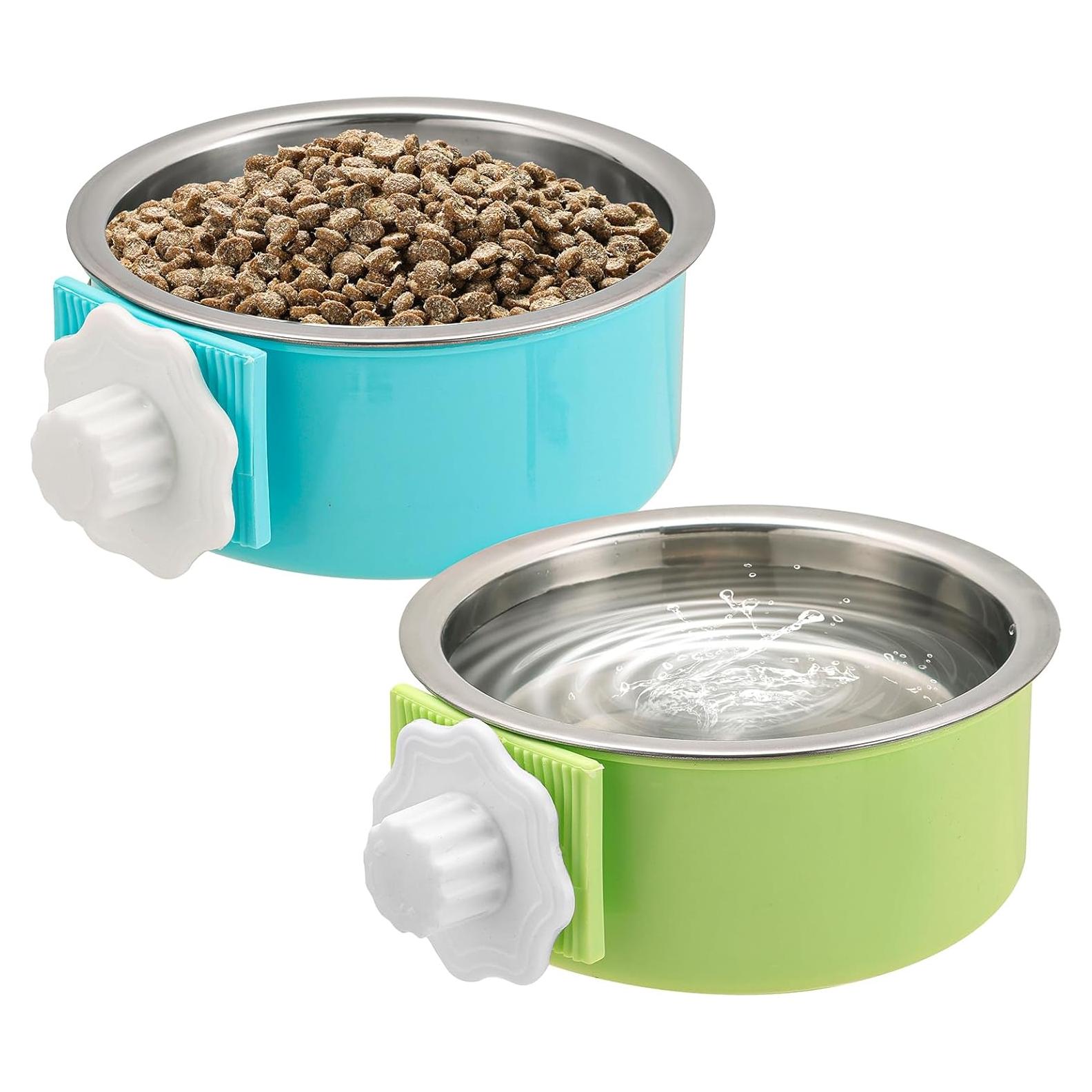 Juego de 2 Tazones Colgantes para Perros Mechpia 12.5cm