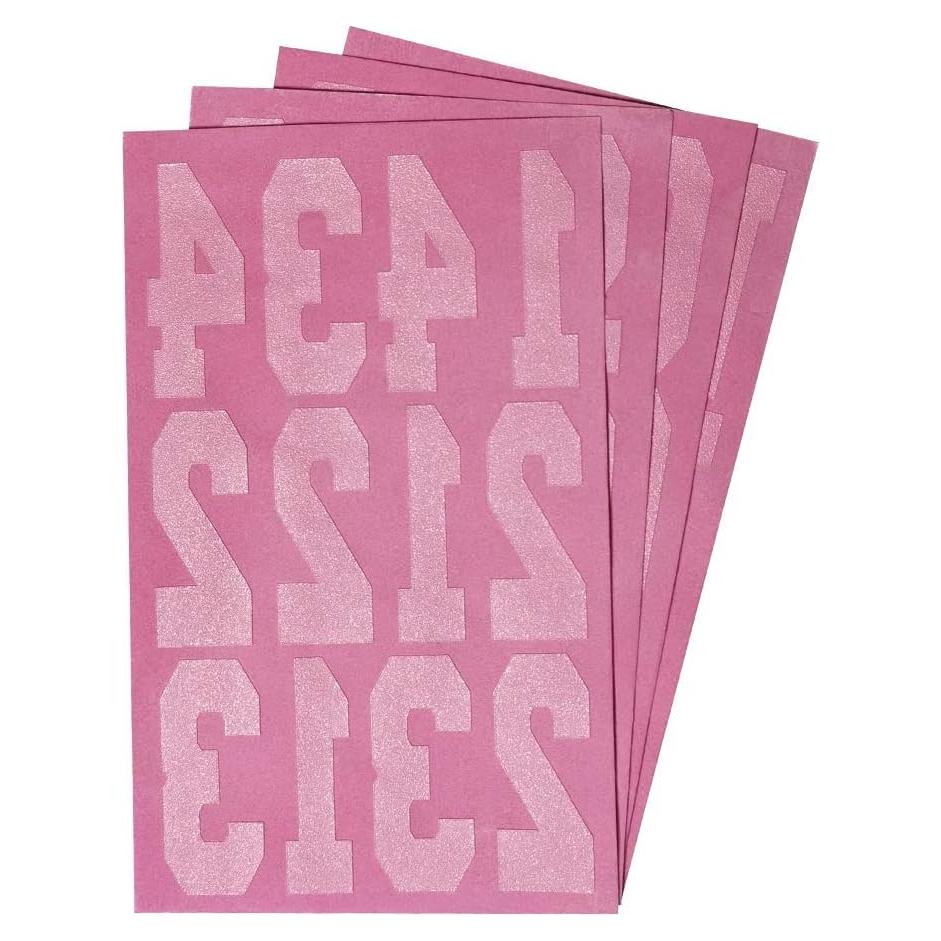 Números de Planchar Magfok Rosa 3 Pulgadas - 4 Hojas