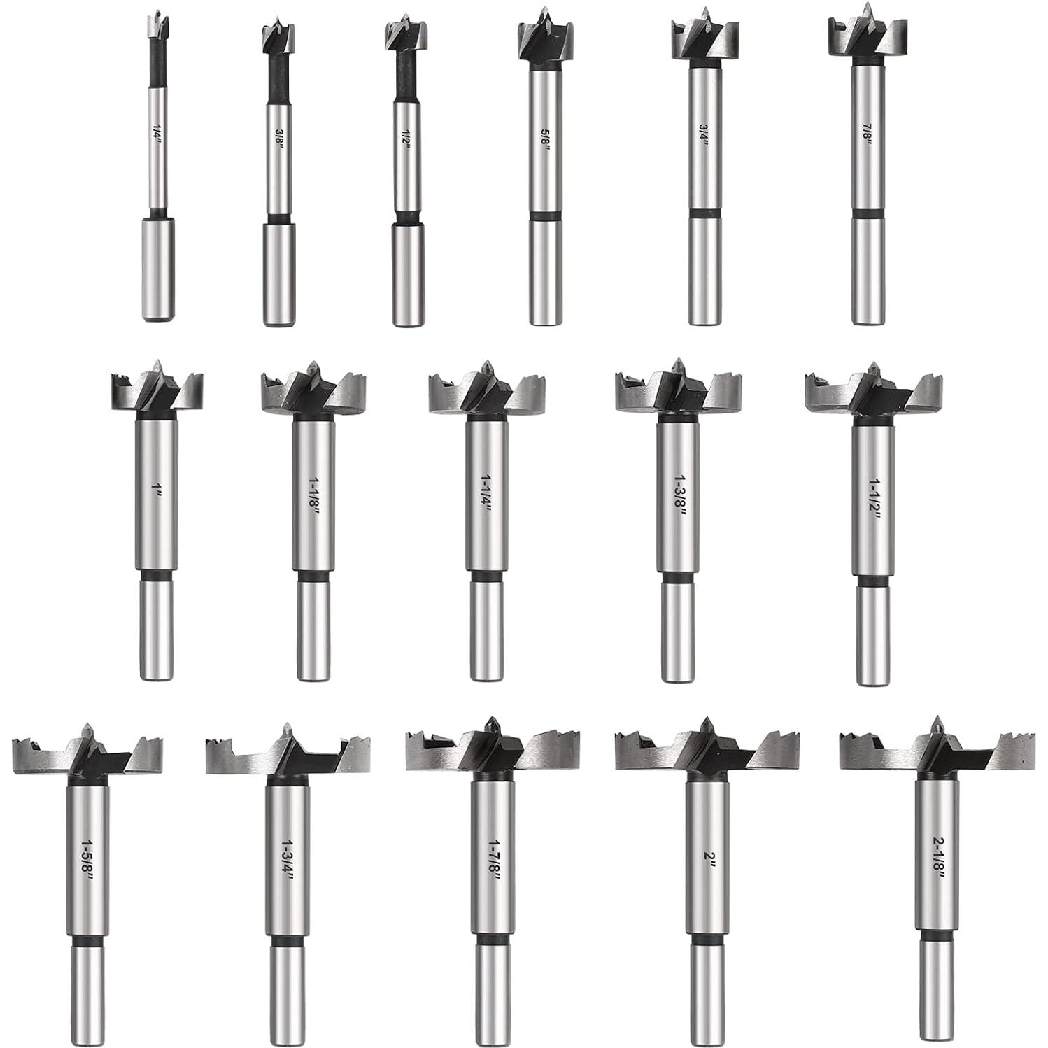 Juego de Brocas Forstner COMOWARE 16 Piezas Acero al Carbono