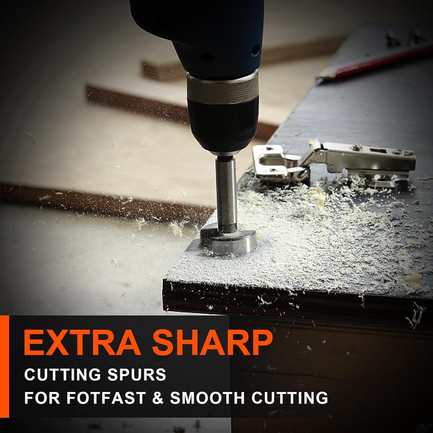 Juego de Brocas Forstner COMOWARE 16 Piezas Acero al Carbono