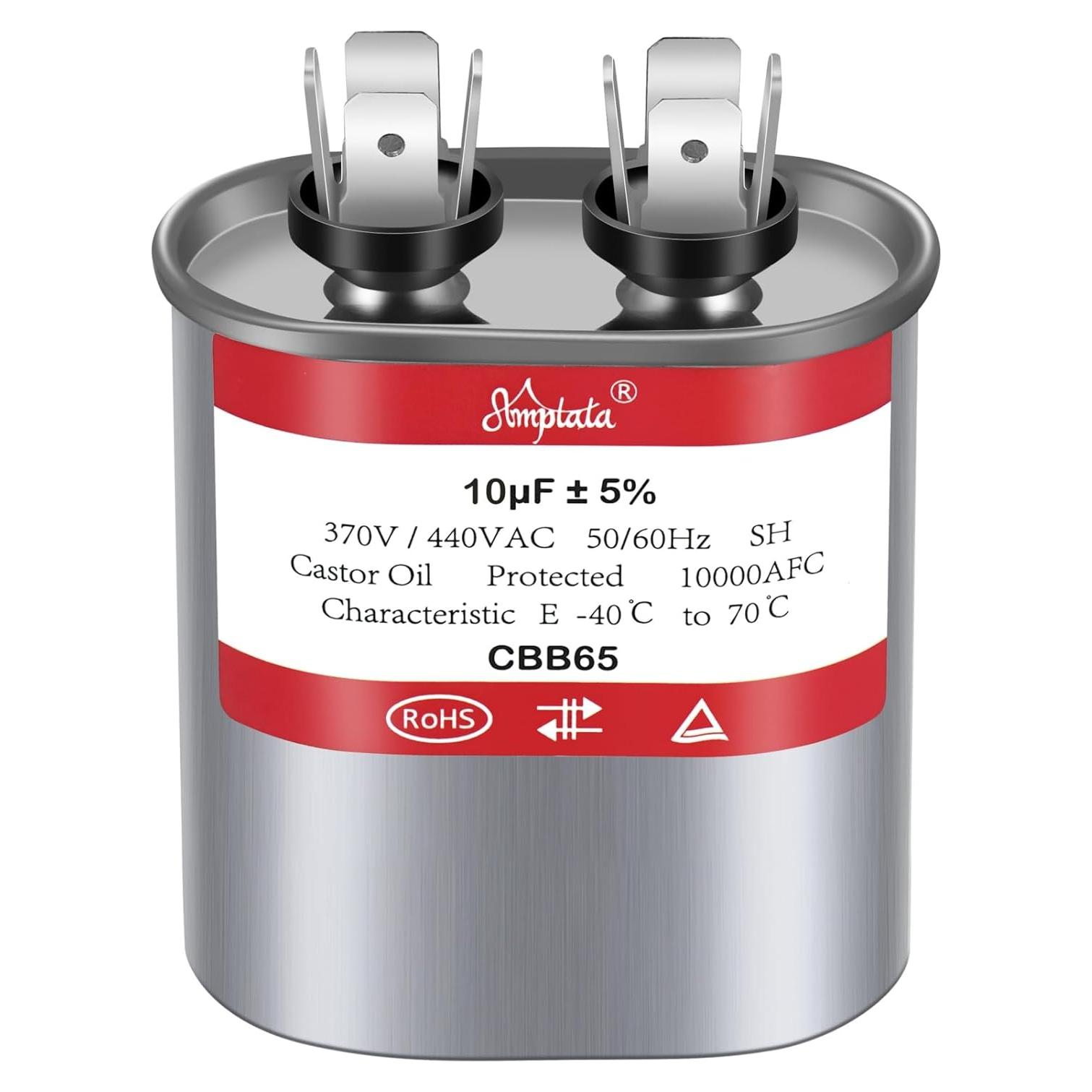 Condensador CBB65 10uF 370V/440V para Aire Acondicionado