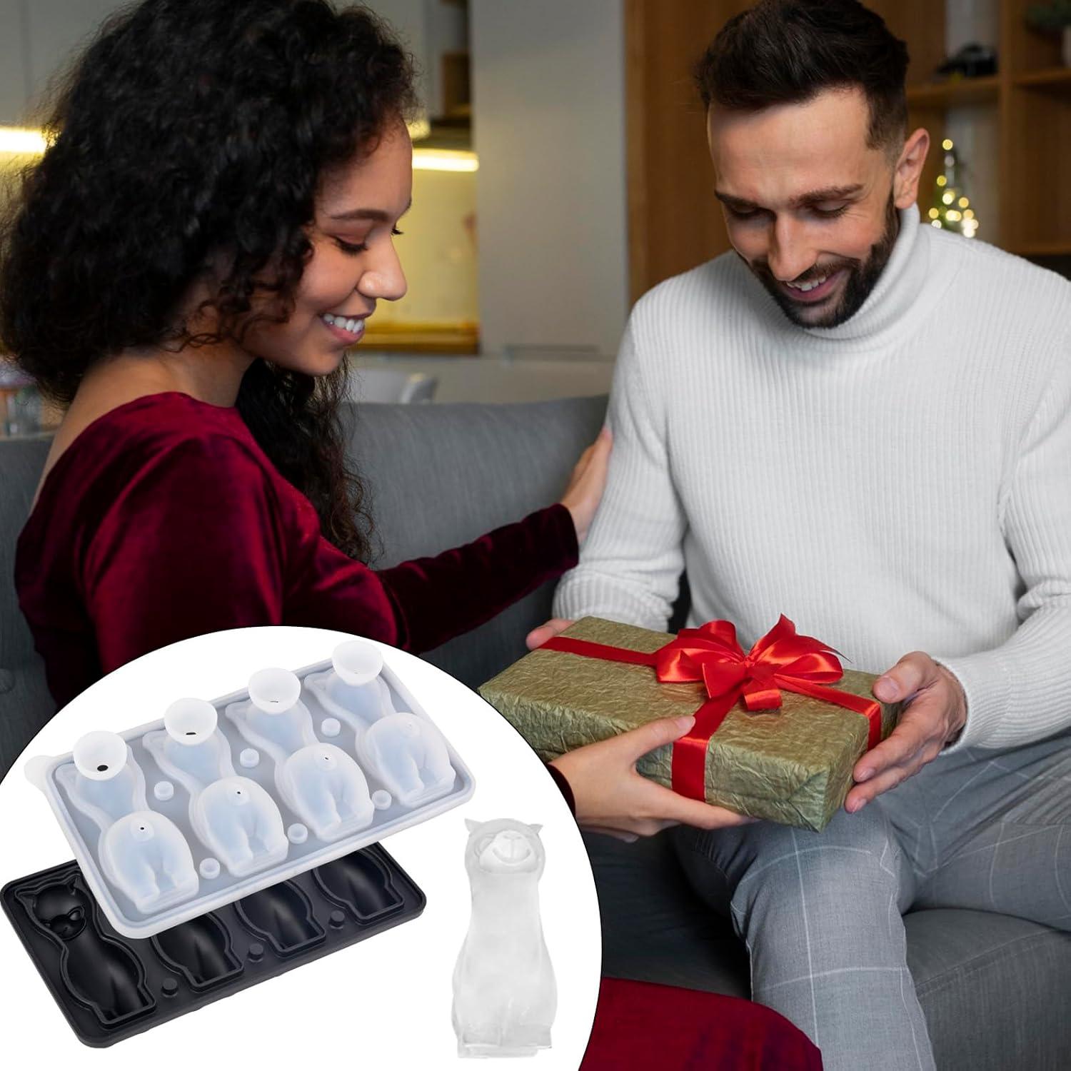 Molde de Hielo Alpaca 3D - Bandeja Silicona Reutilizable 4 Cubos