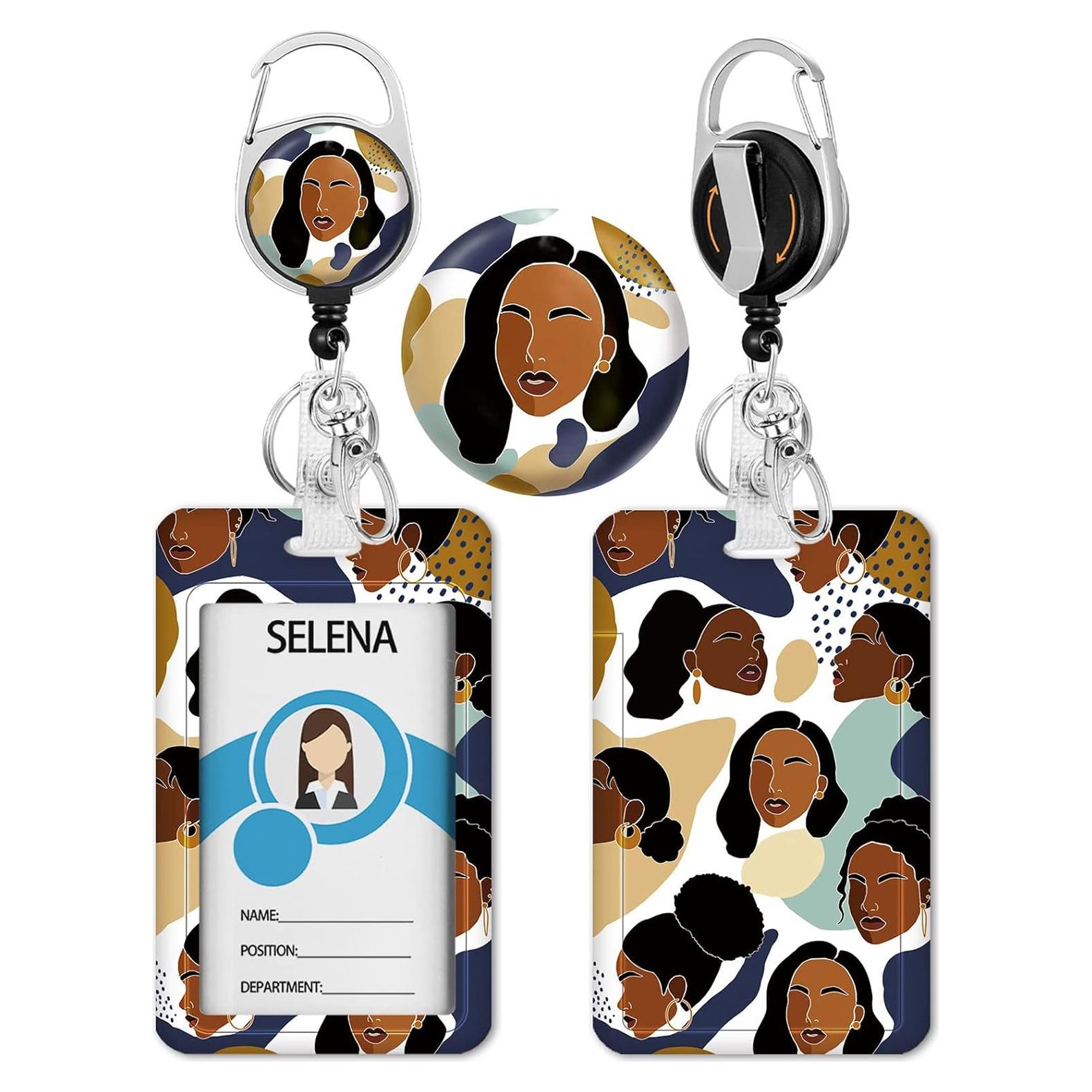 Portatarjetas Retráctil Lebrocoli con Clip para Identificación