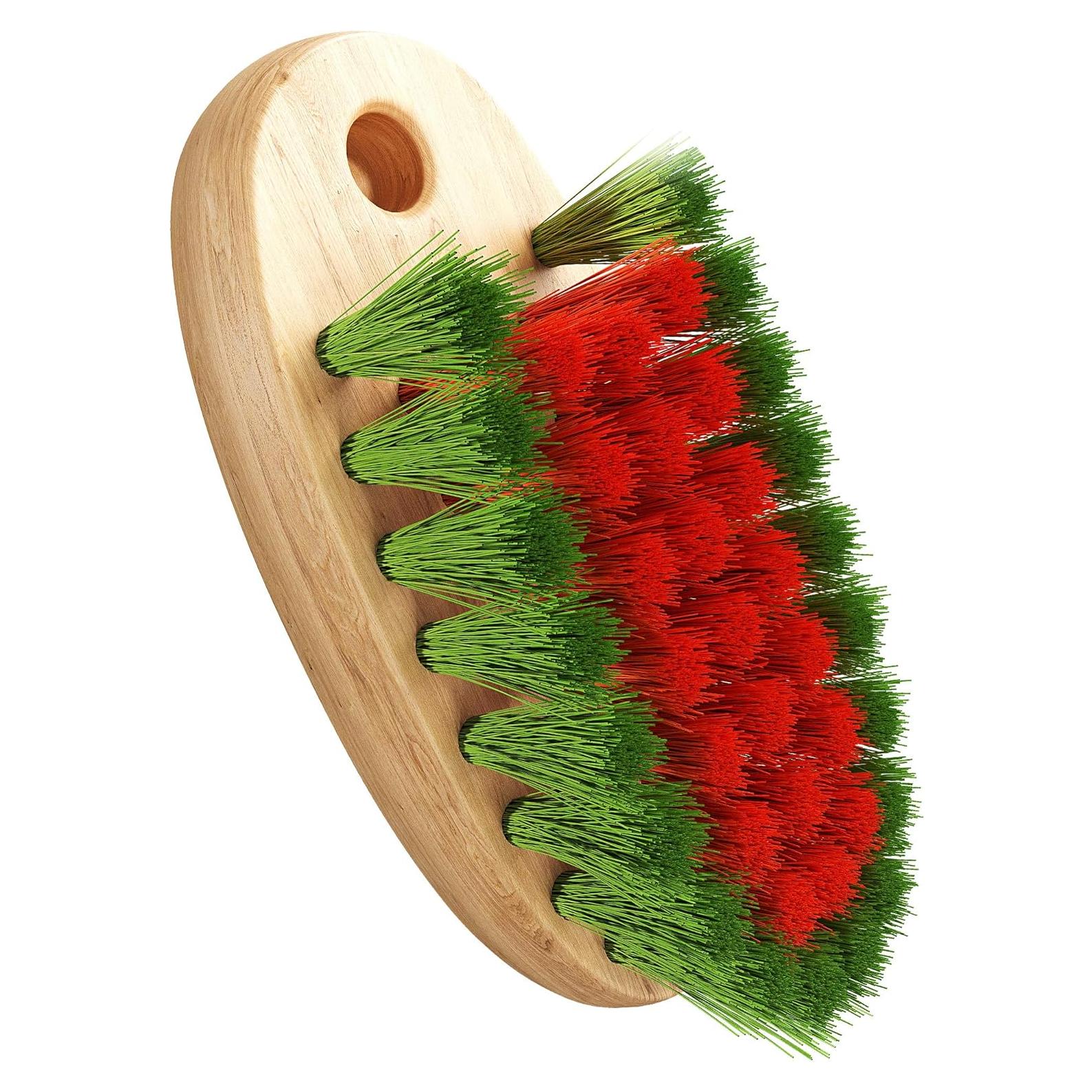 Cepillo Limpiador de Verduras KONEX - Mango de Madera, 11.4 cm