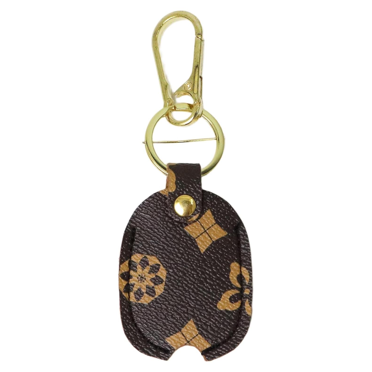 Funda de Llave de Coche Universal de Cuero - Letra Inicial Dorada