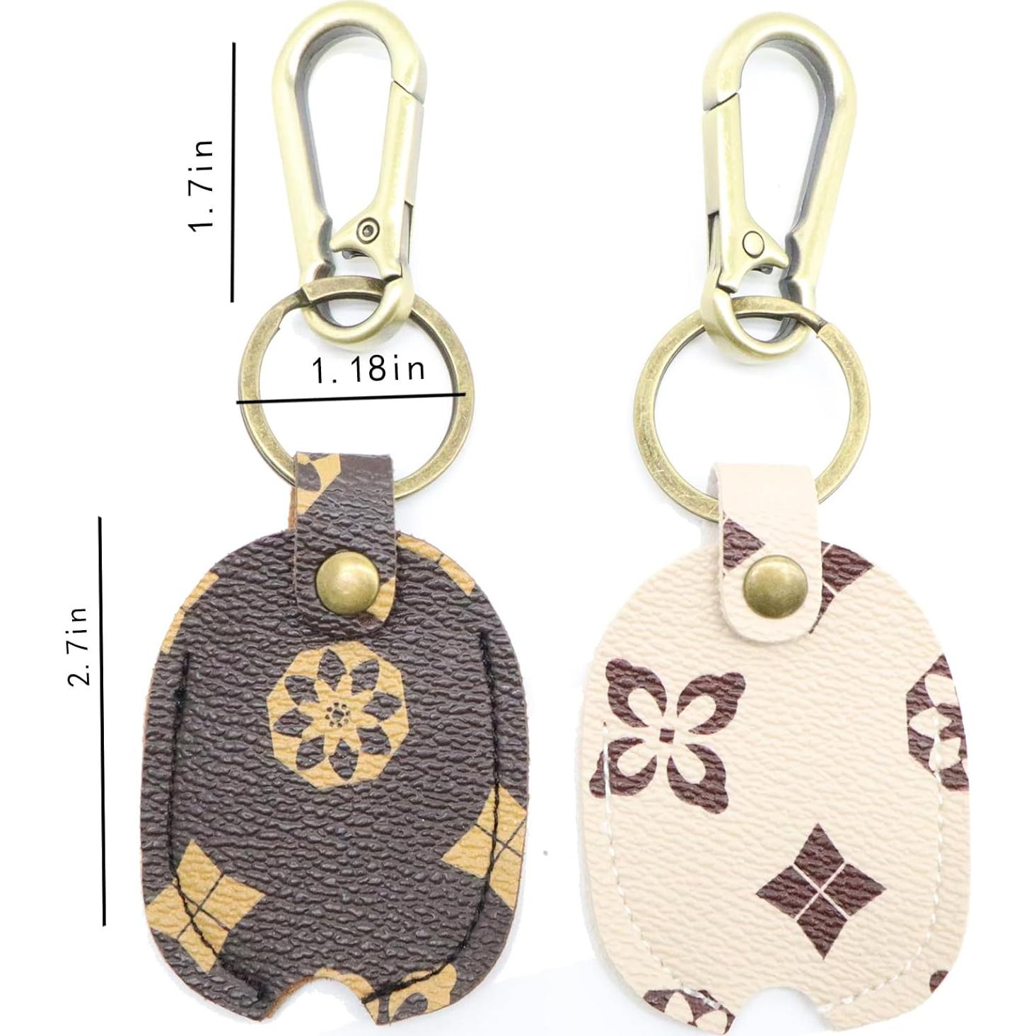 Funda de Llave de Coche Universal de Cuero - Letra Inicial Dorada