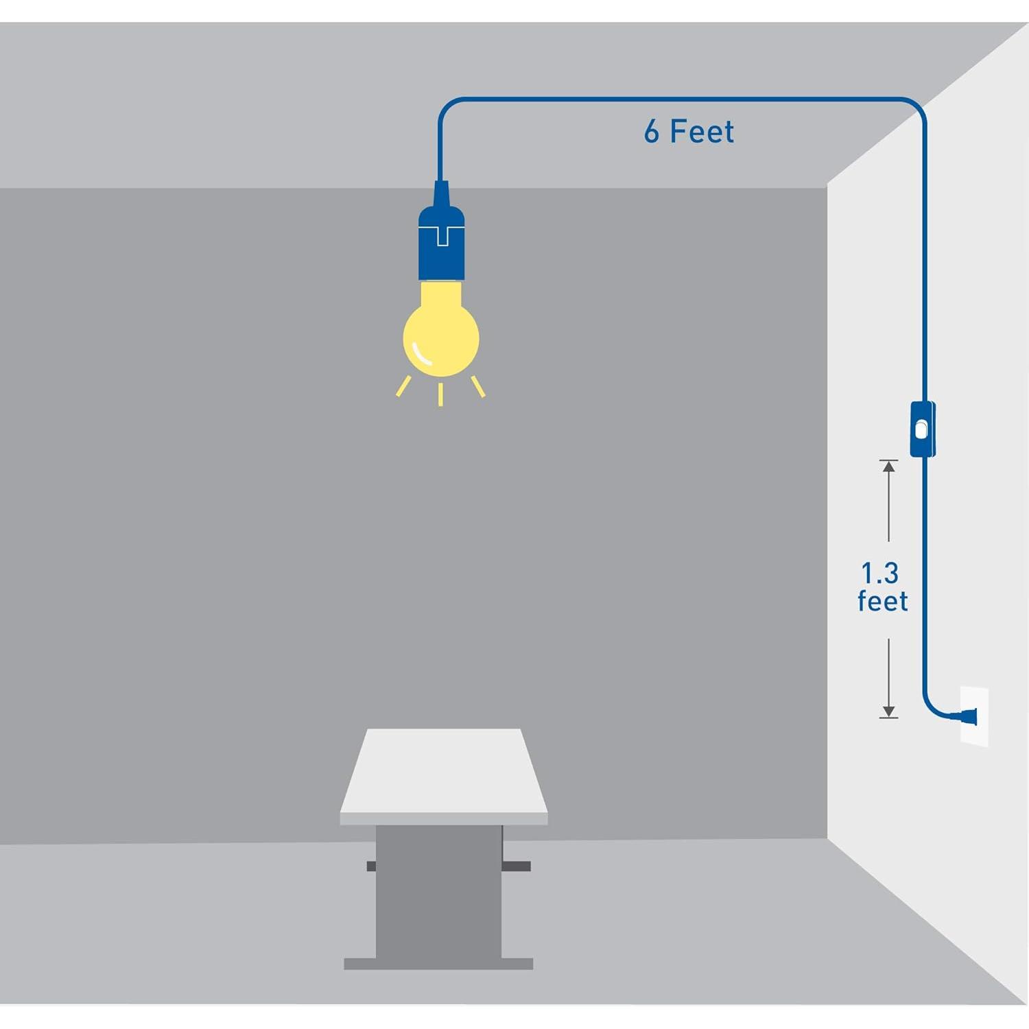 Cable de Luz Colgante con Interruptor Cable Matters 2.44m Negro