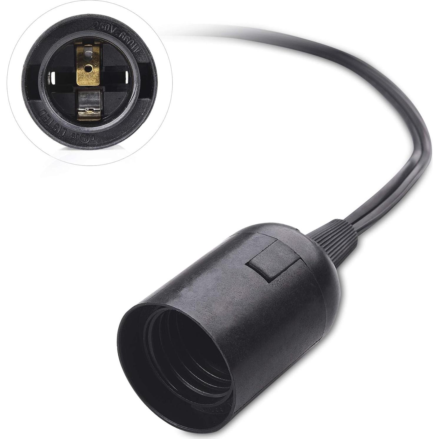 Cable de Luz Colgante con Interruptor Cable Matters 2.44m Negro