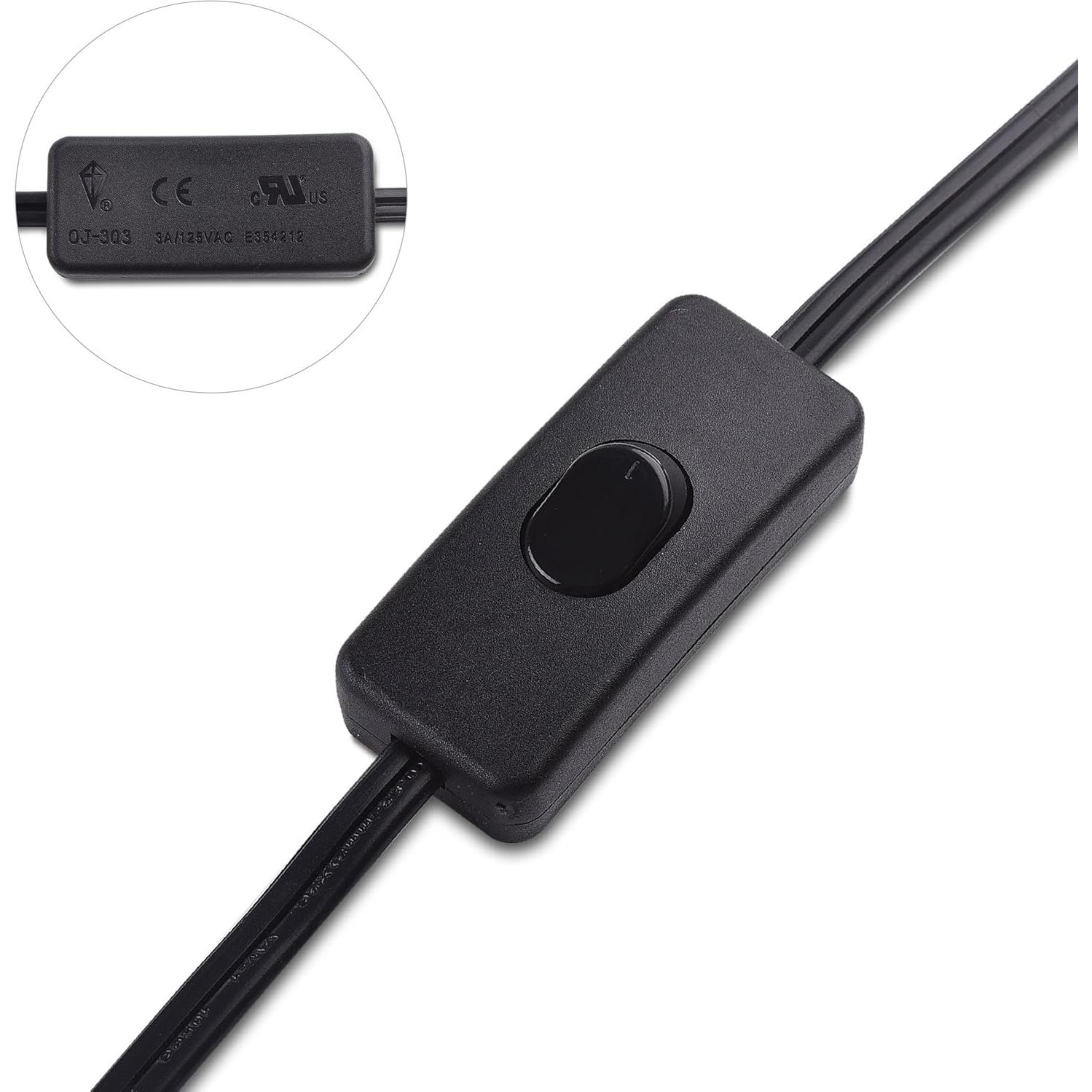 Cable de Luz Colgante con Interruptor Cable Matters 2.44m Negro